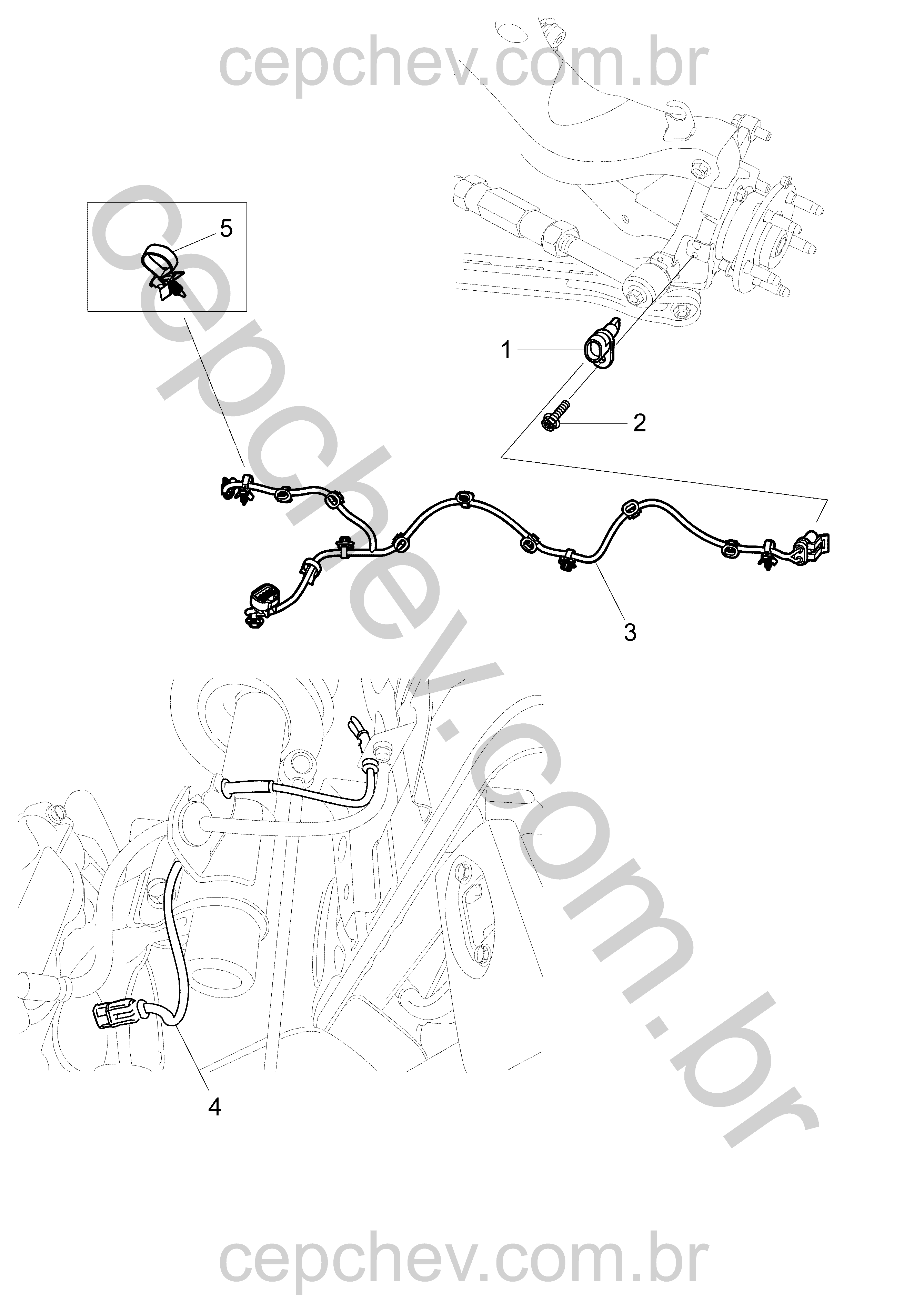 Sensores de velocidade de roda dianteira e traseira com acessórios completos