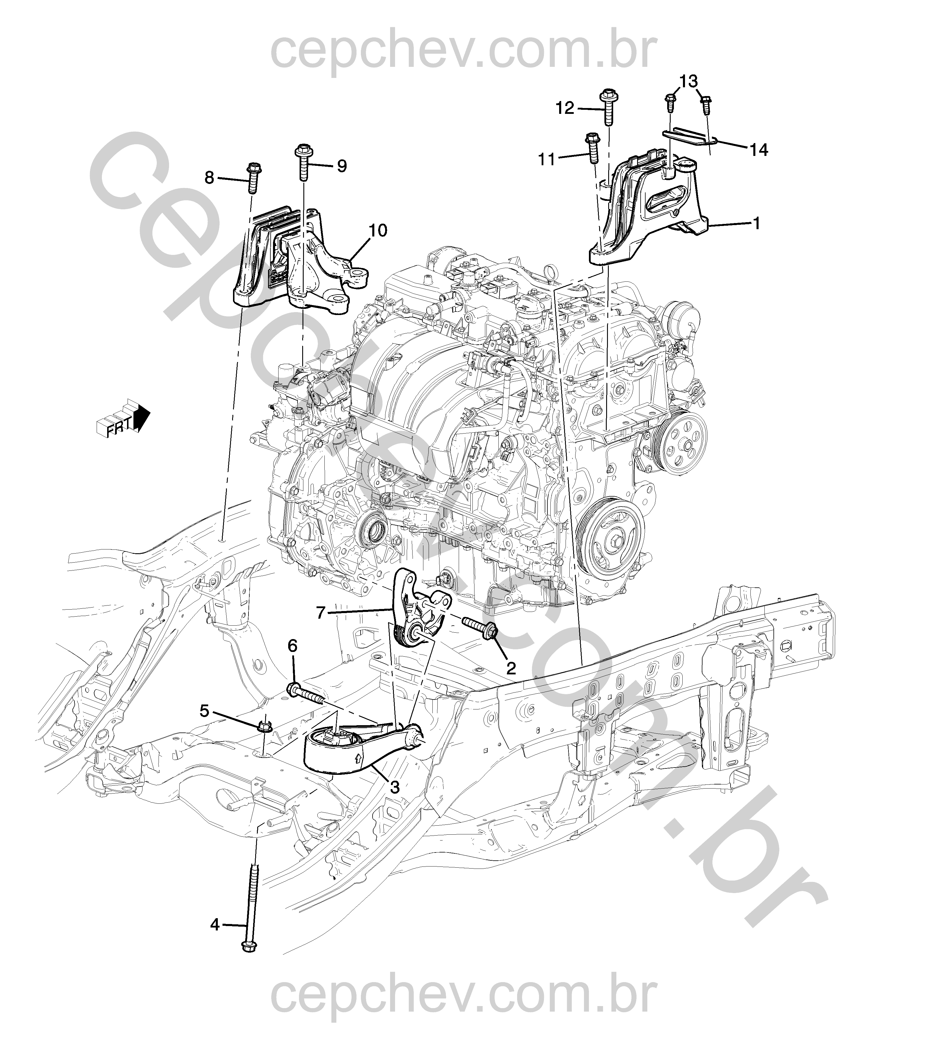Montagem motor e transmissão 2.0X automático (2019)