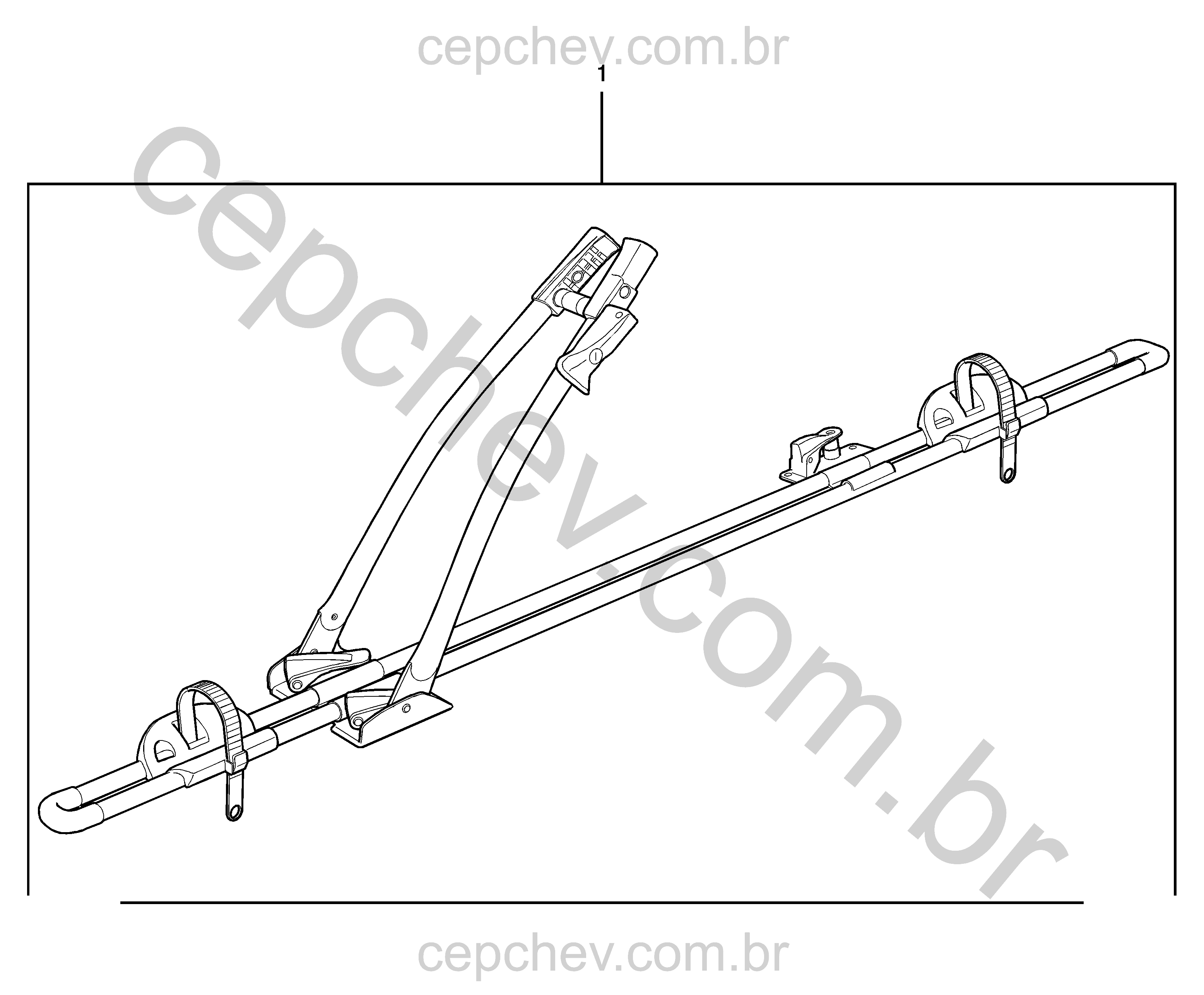 Rack de teto e suporte para bicicleta free ride
