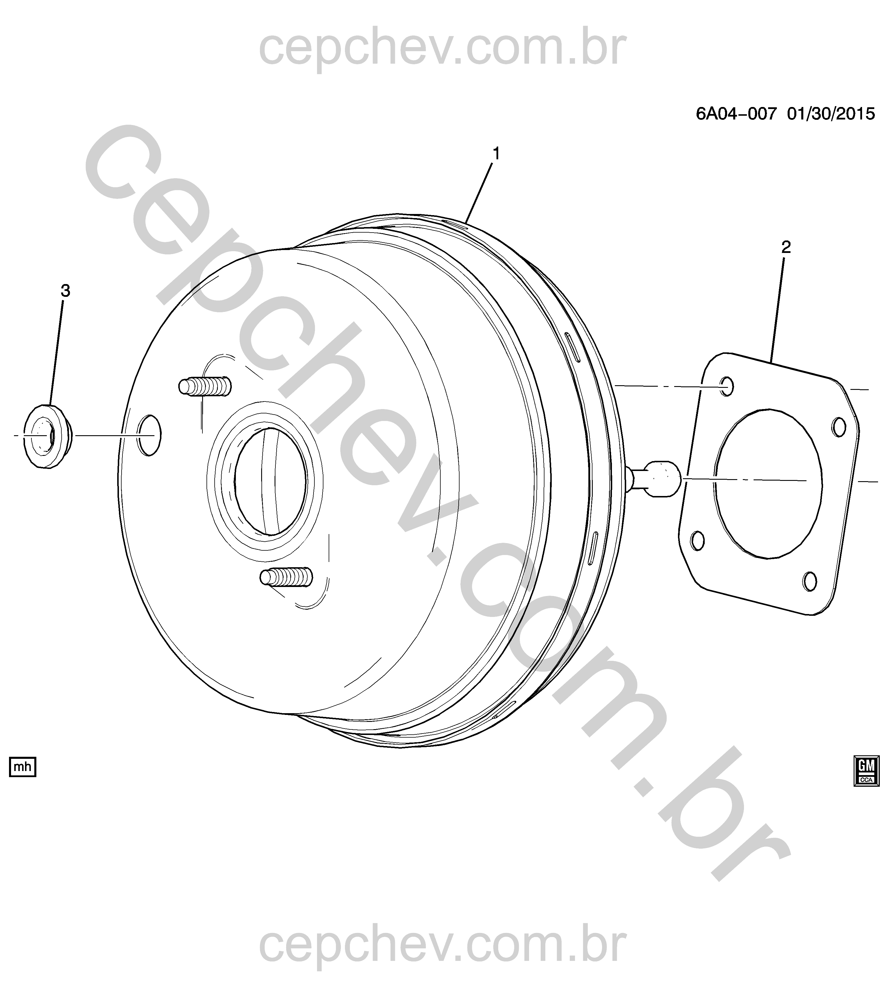 Servomotor do freio (2017–2024) e componentes relacionados