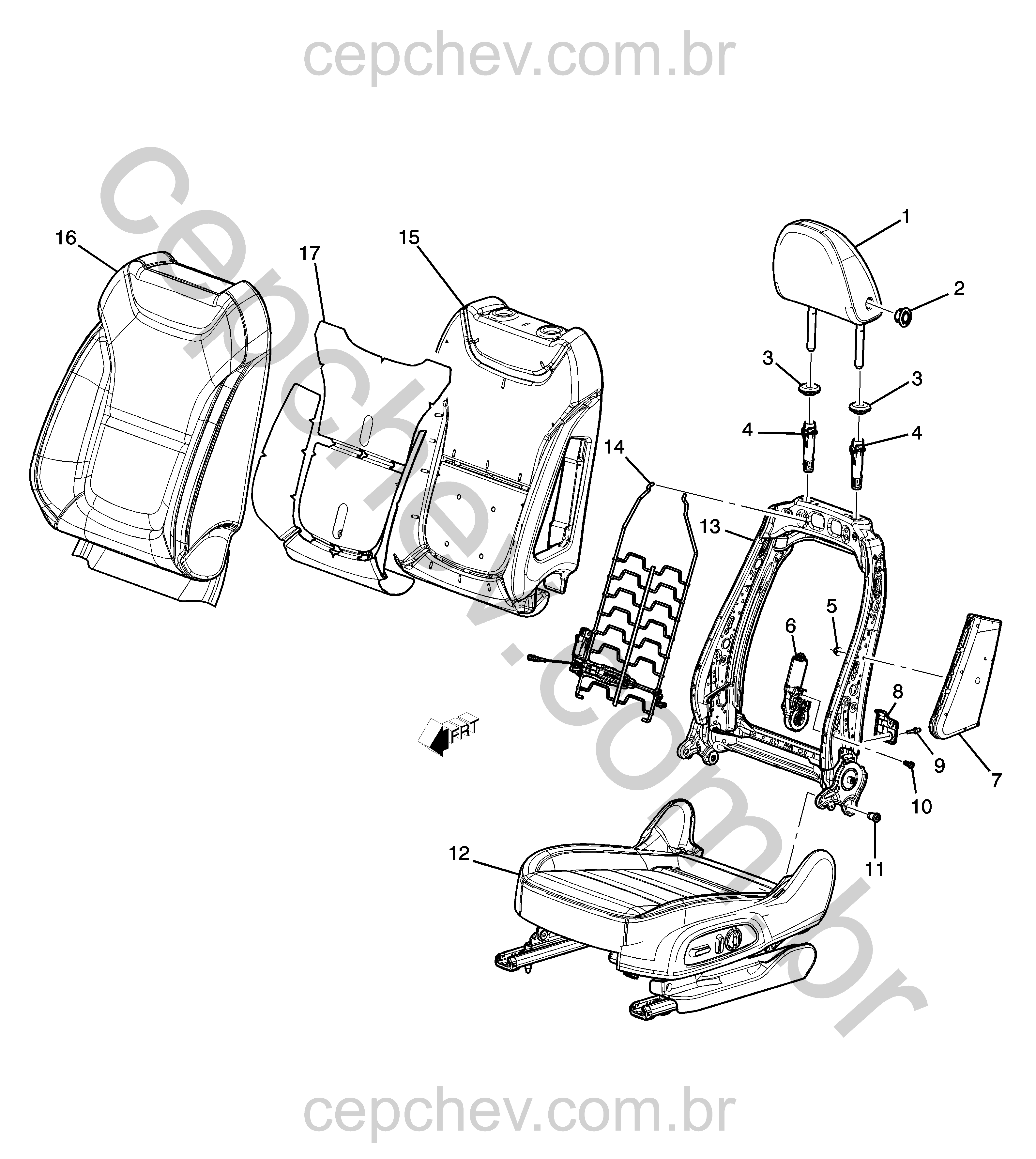 Conjunto banco dianteiro e traseiro com aquecedor (exceto ventilado)