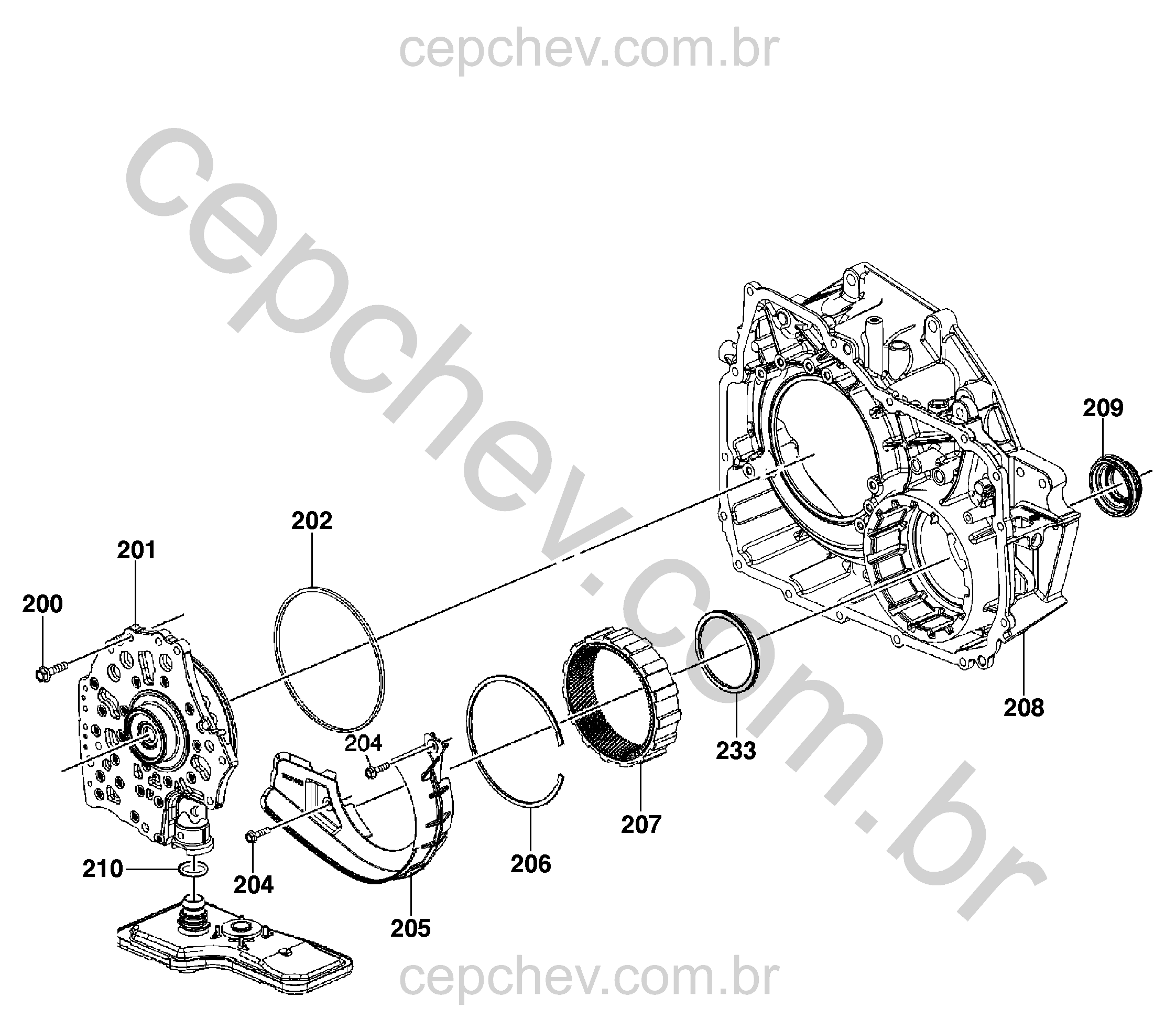 Transmissão automática conversor de torque e bomba de fluido (2013–2019)