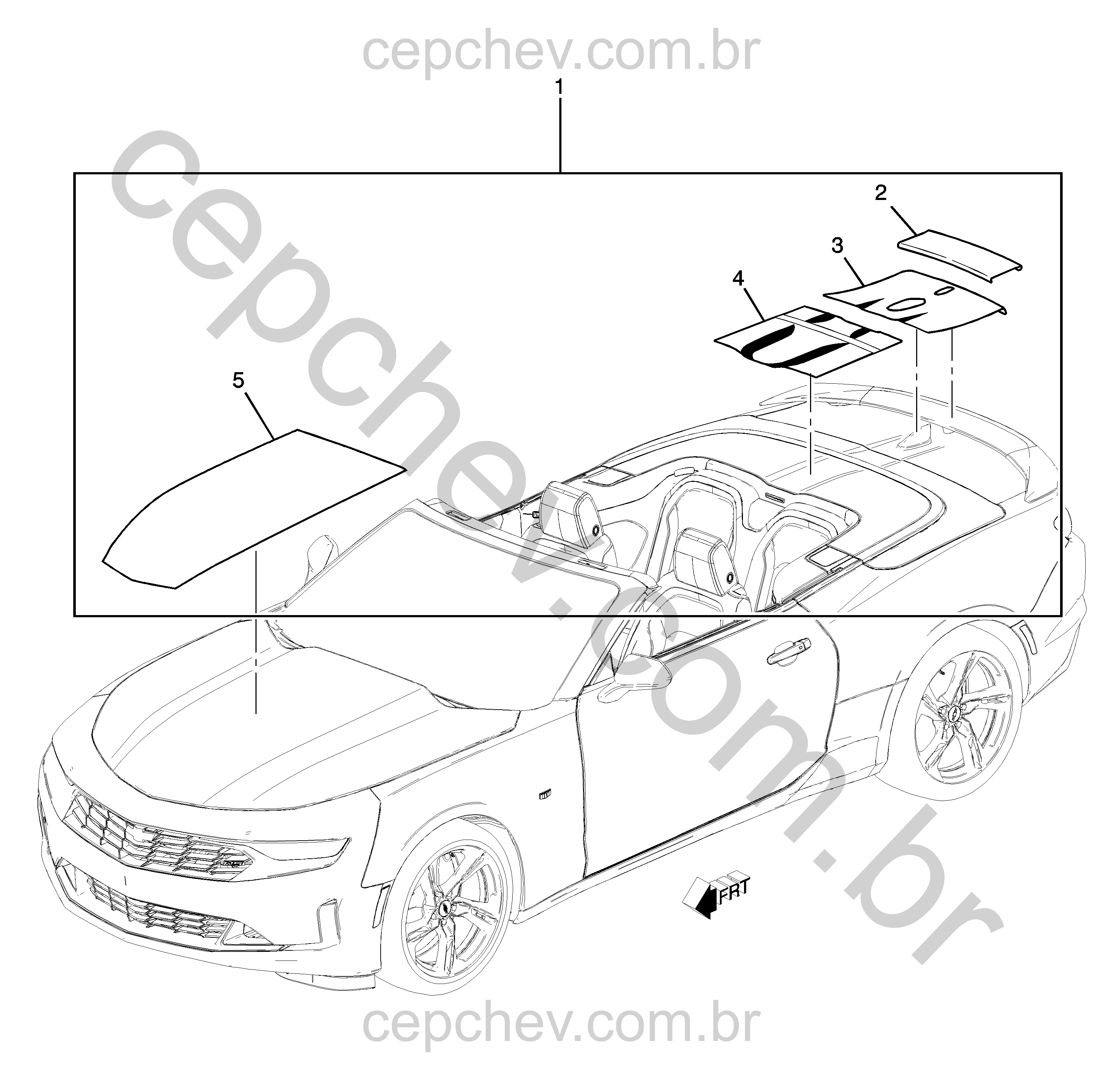 Pacote decalcomania e faixa stinger central (2019–2024)