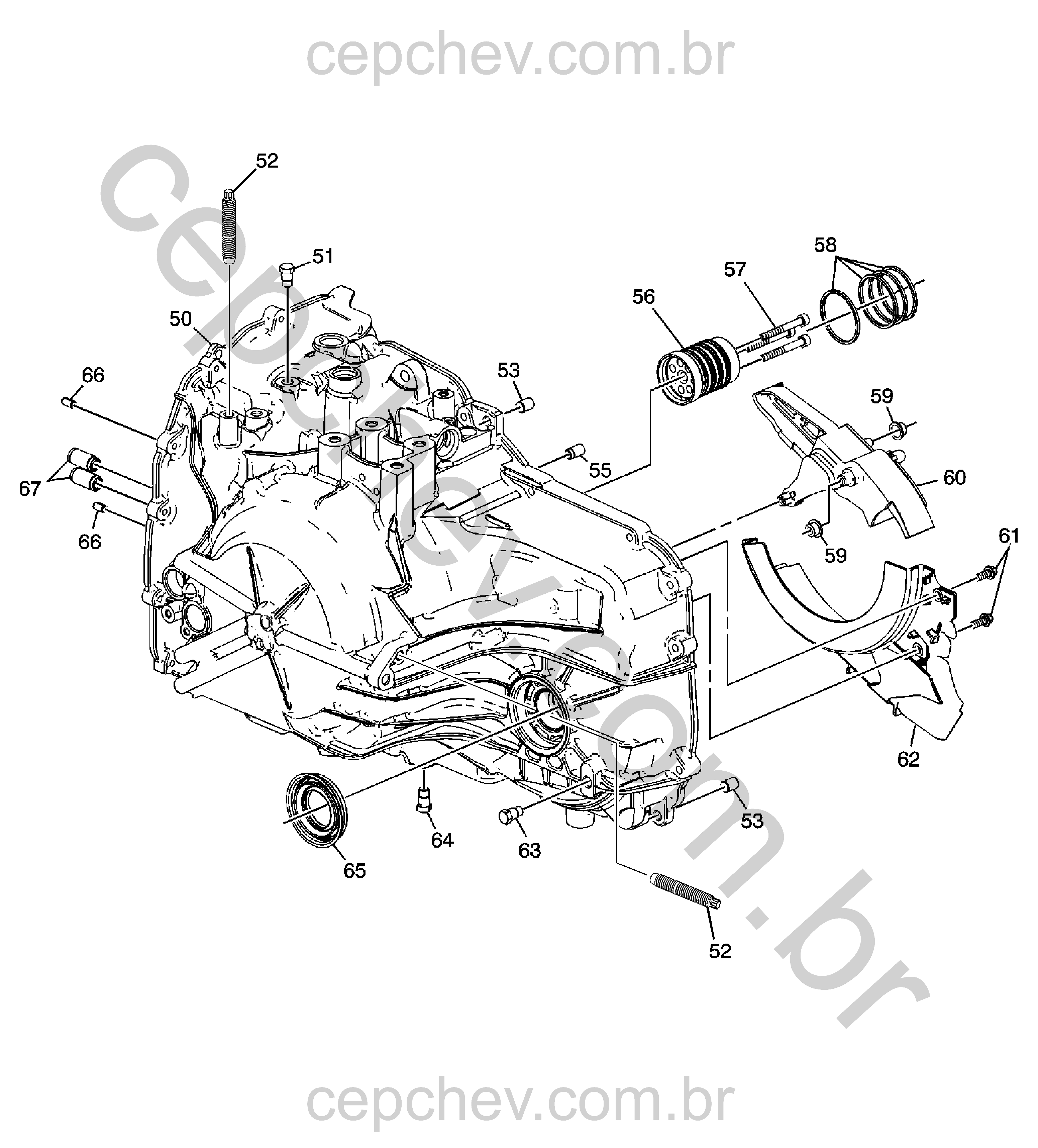 Transmissão automática 6T45 (MH7) com kit corpo, válvula e vedação completa