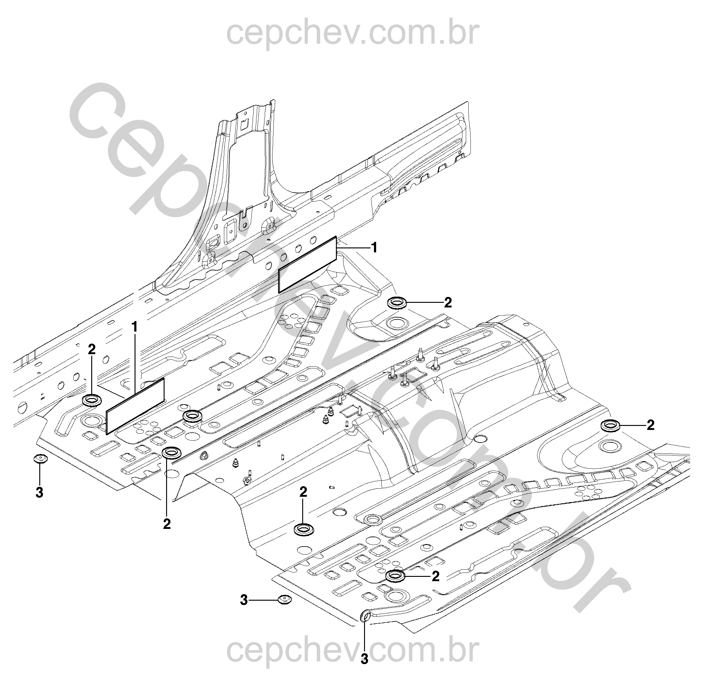 Bujões e orifícios de drenagem para painel e assoalho (15–46 mm)
