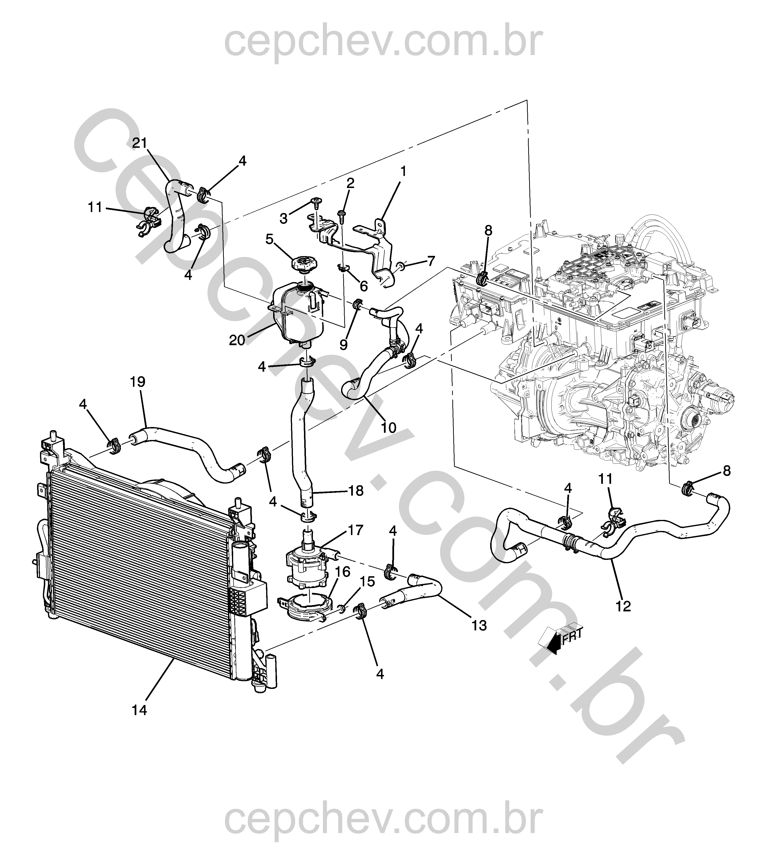 Arrefecimento e controle motor acionador (2022–2023) FB48