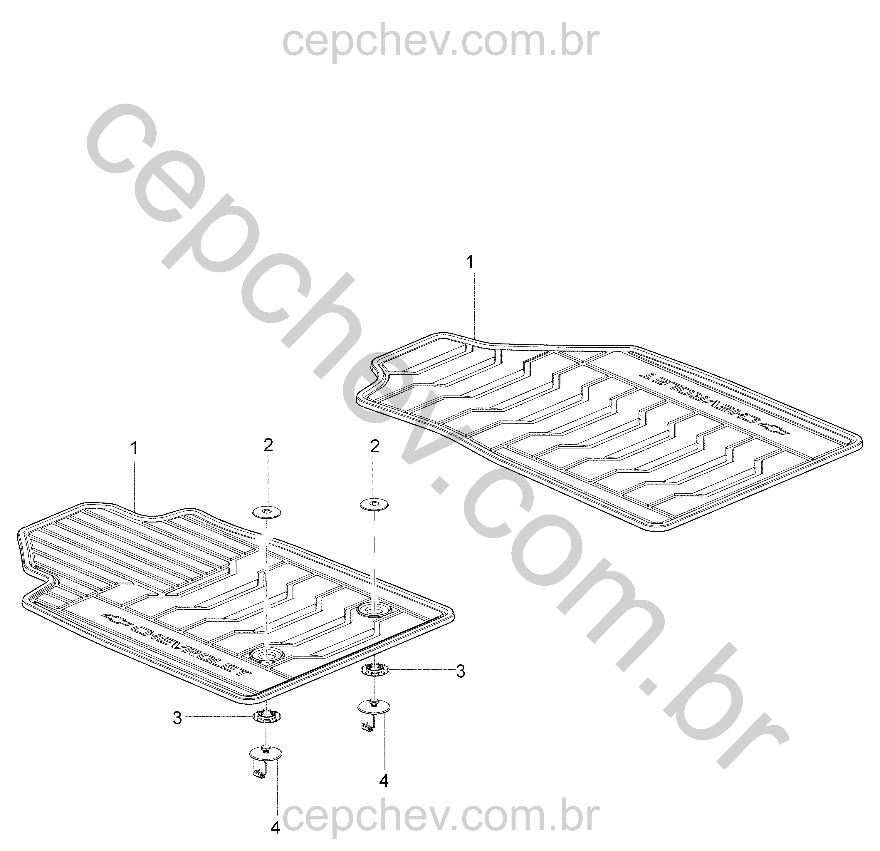 Pacote de tapetes e vinil para assoalho dianteiro (LHD, VAV)