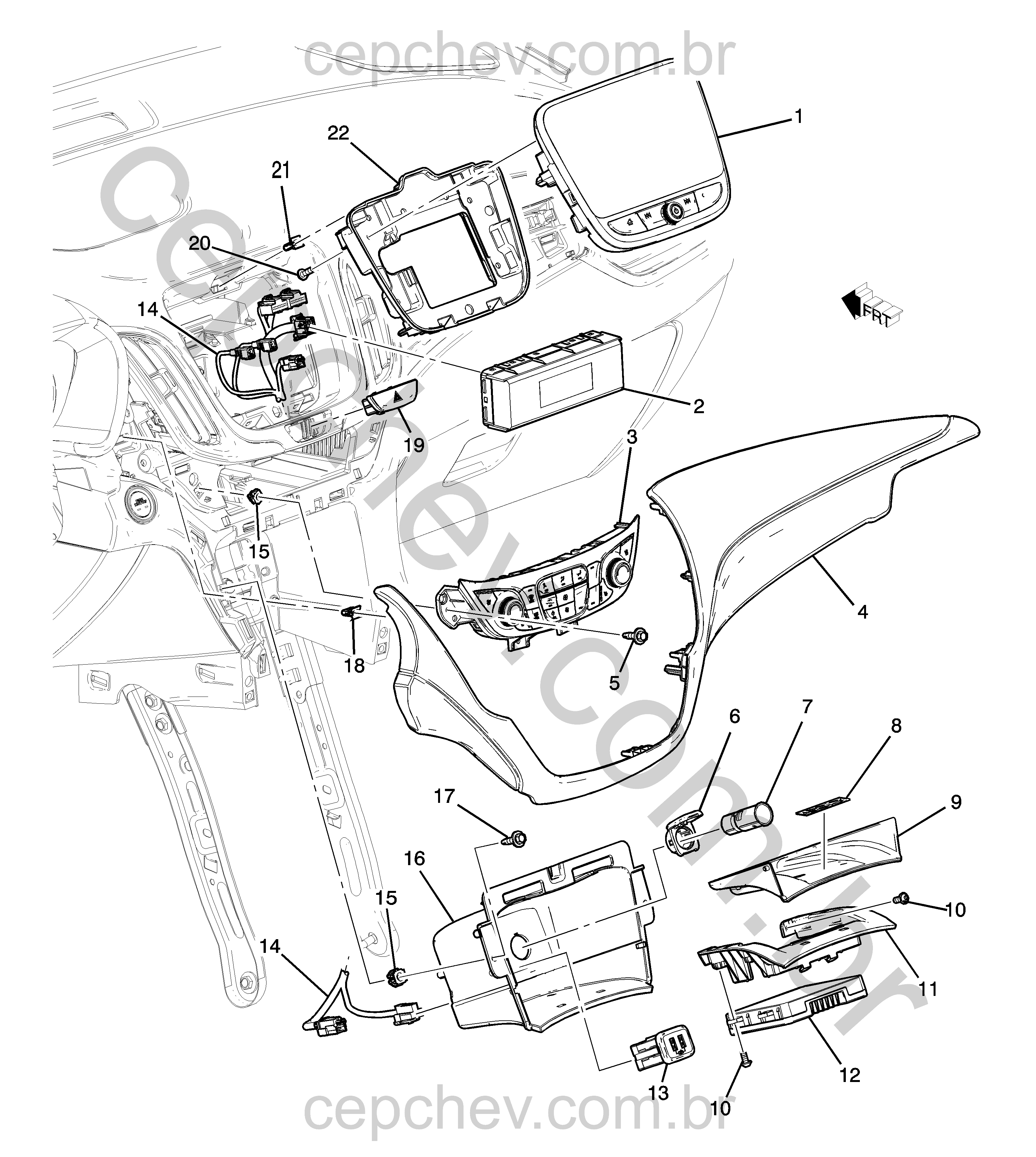Painel de instrumentos e controles do sistema conforto e conveniência (2018) (2)