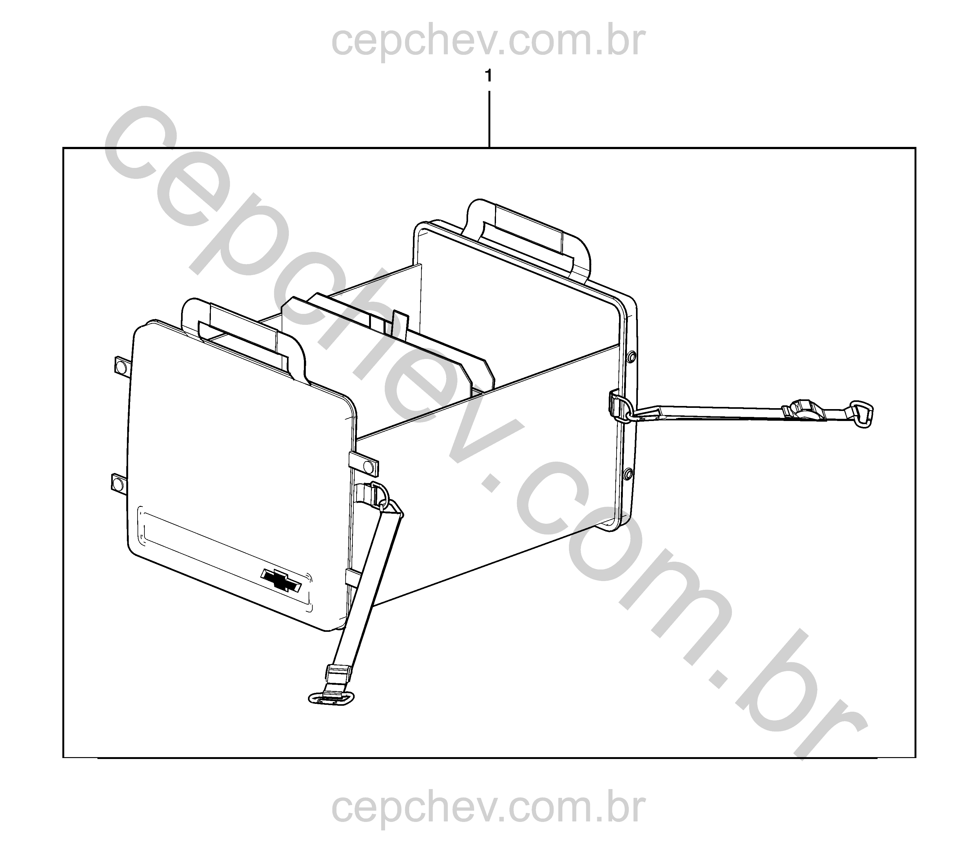 Organizador de carga com carcaça rígida
