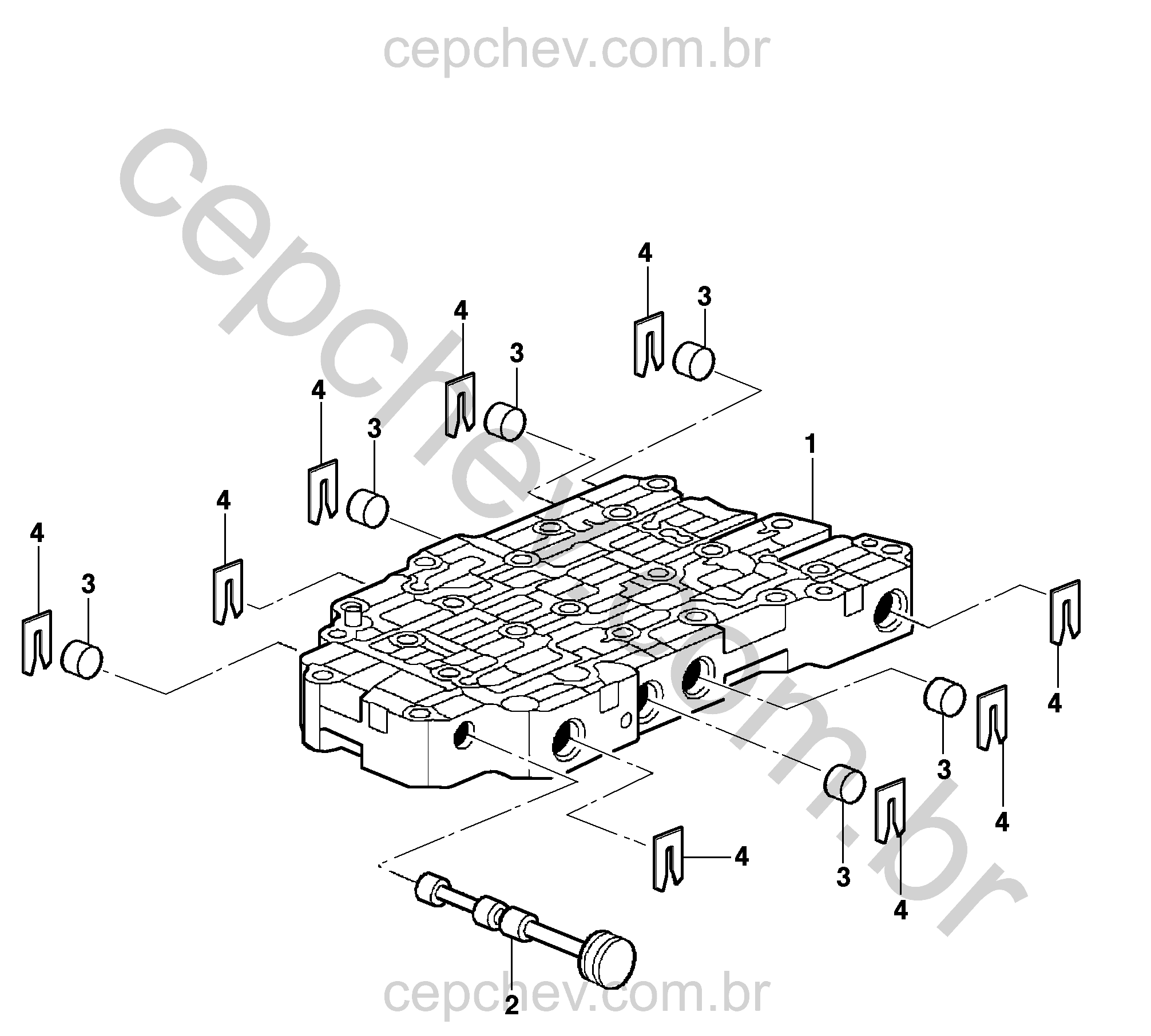 Transmissão automática corpo da válvula de controle (104,48 mm)