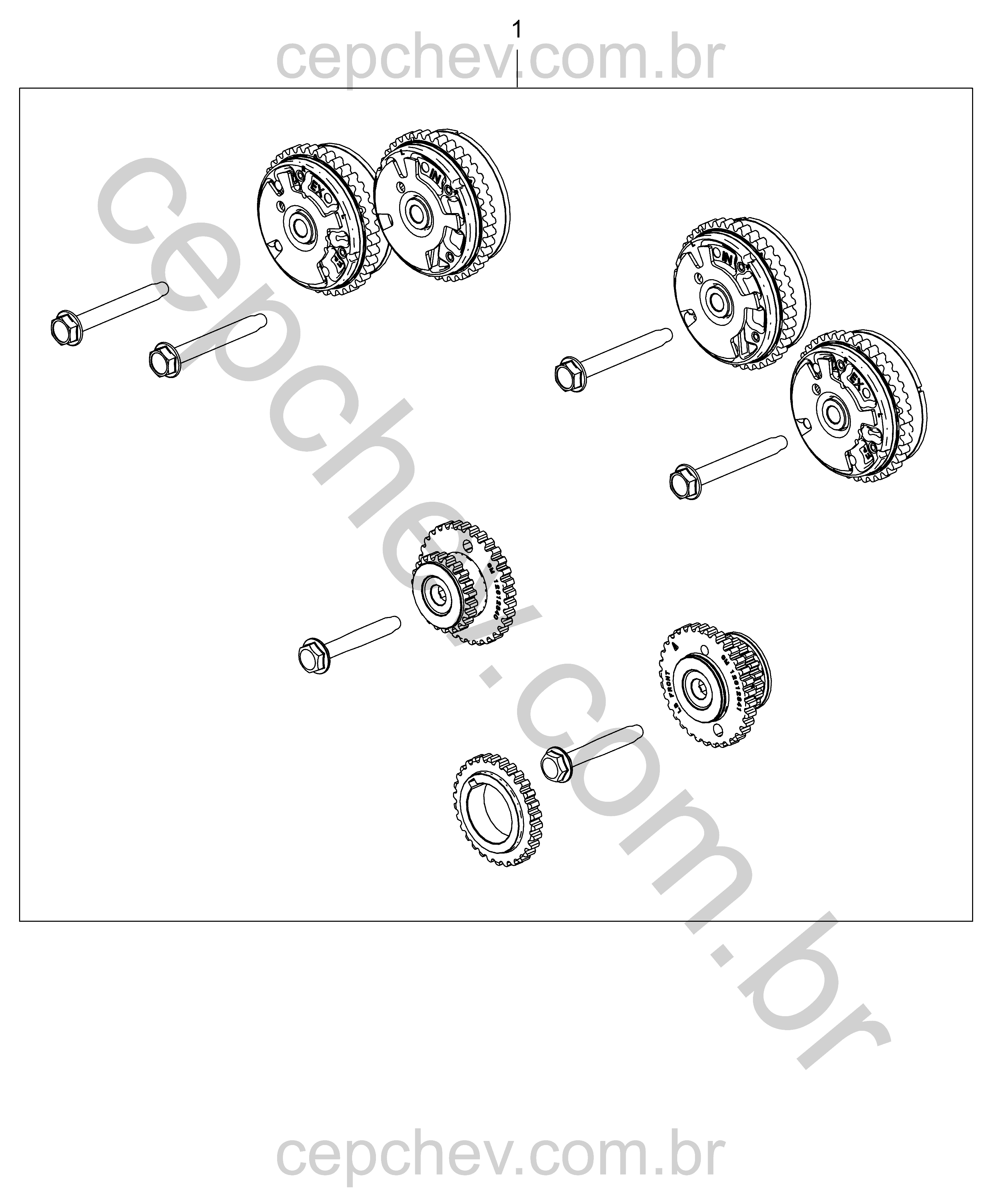 Motor V6 kits de engrenagens e correia de comando (LY7, LLT)