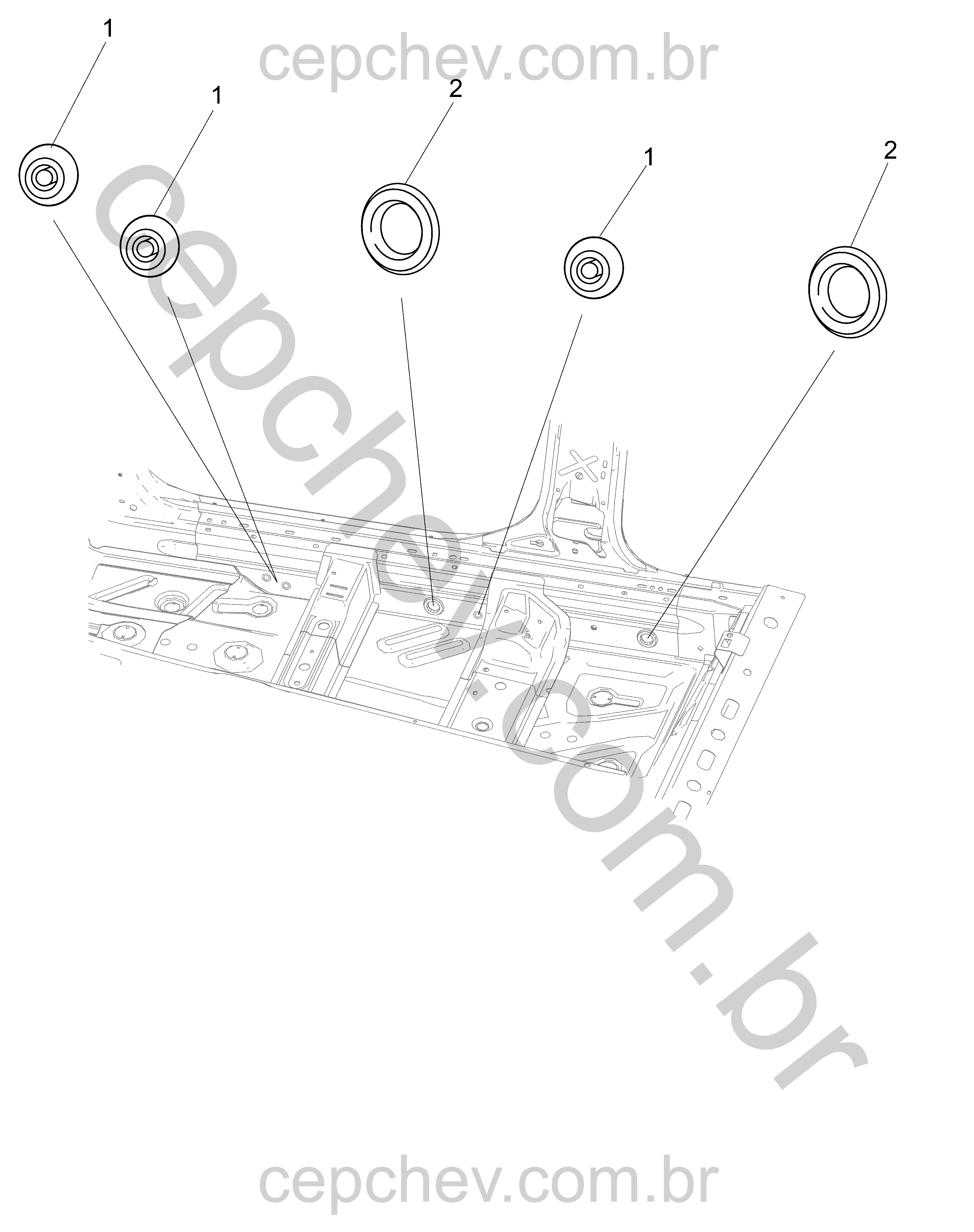 Isolamento e anéis isolantes para painel interno lateral (46 mm)