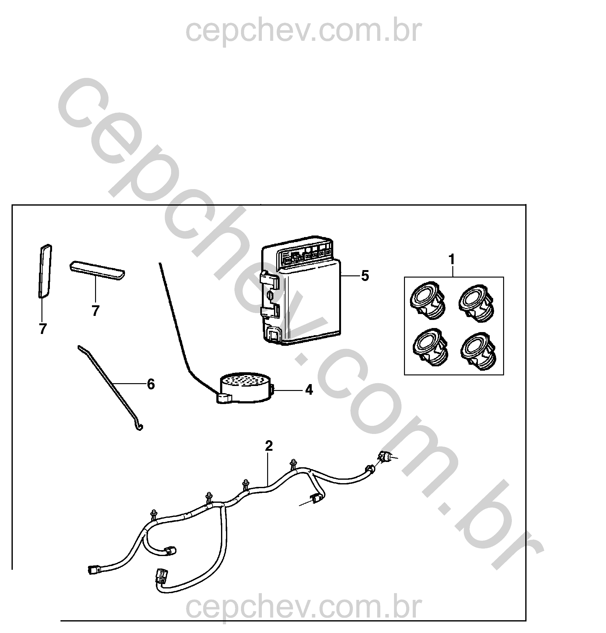 Pacote acessórios sensor de objeto traseiro (2013–2019)
