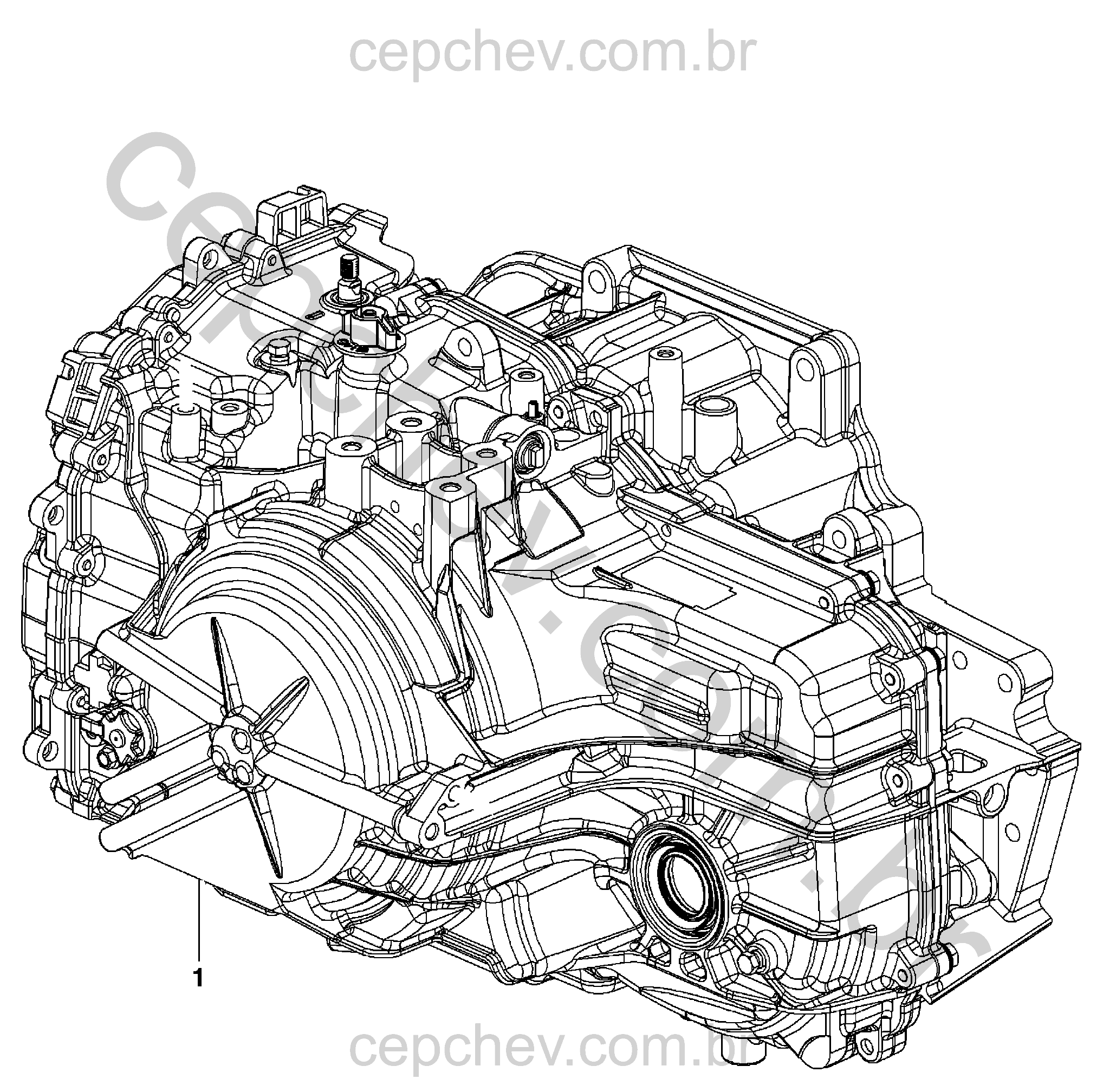 Conjunto da transmissão automática com razão 4,11