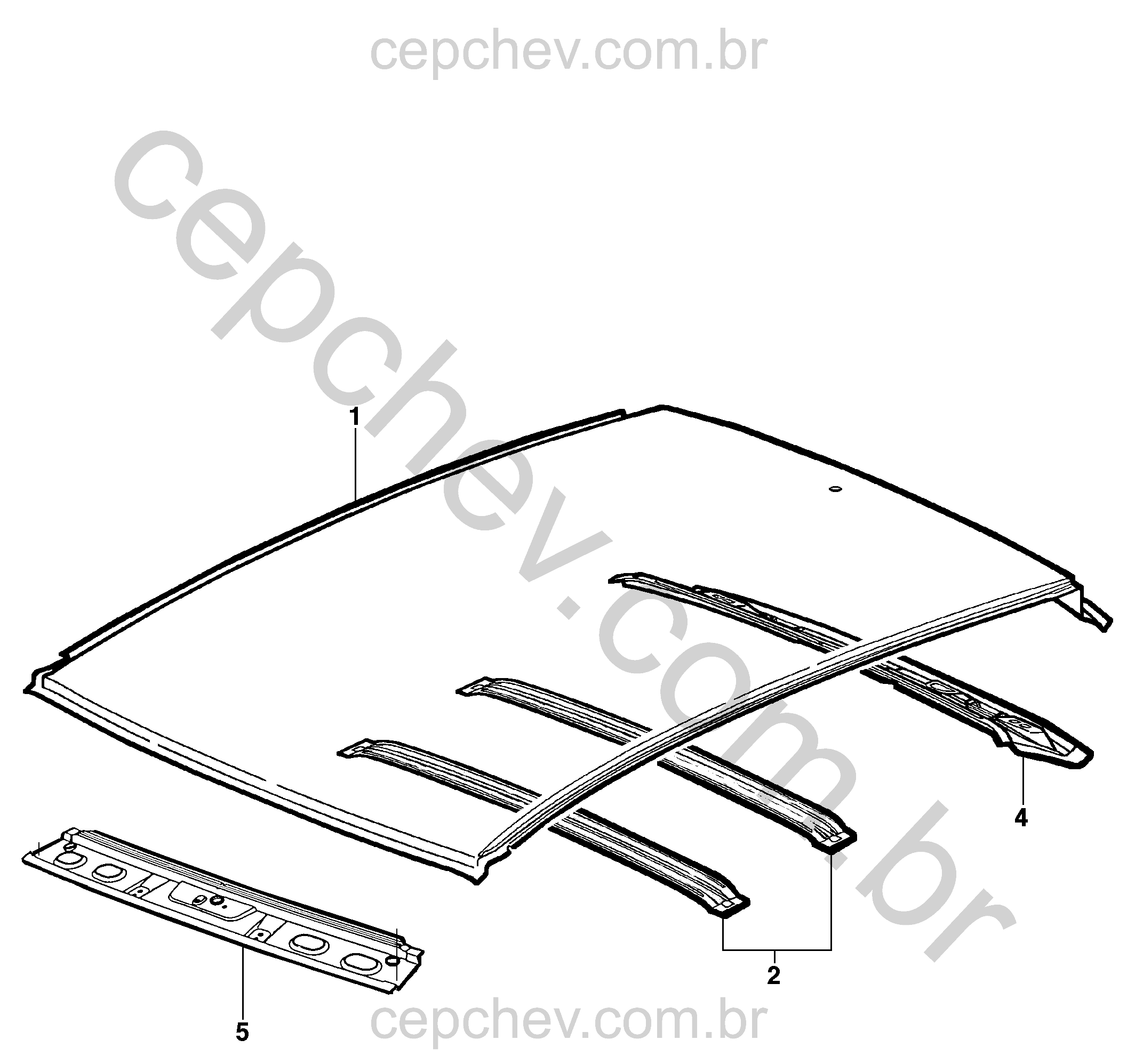 Chapa metálica e painéis para teto e estrutura do teto