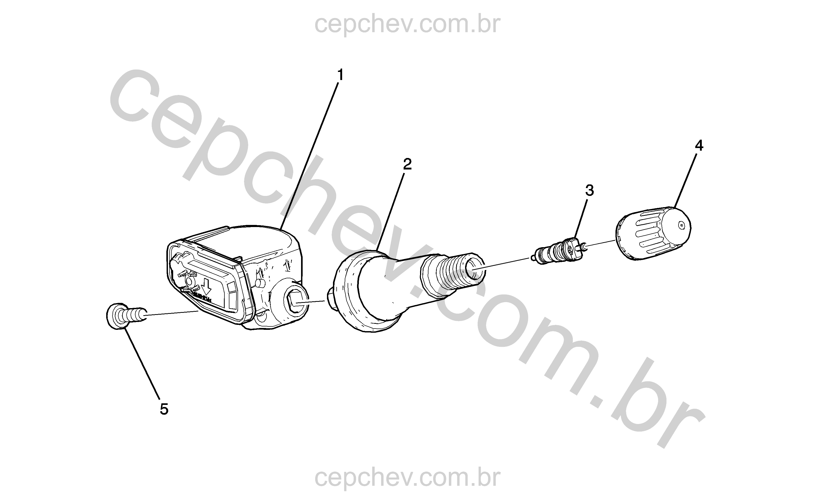 Sensor e válvula para indicador de pressão dos pneus
