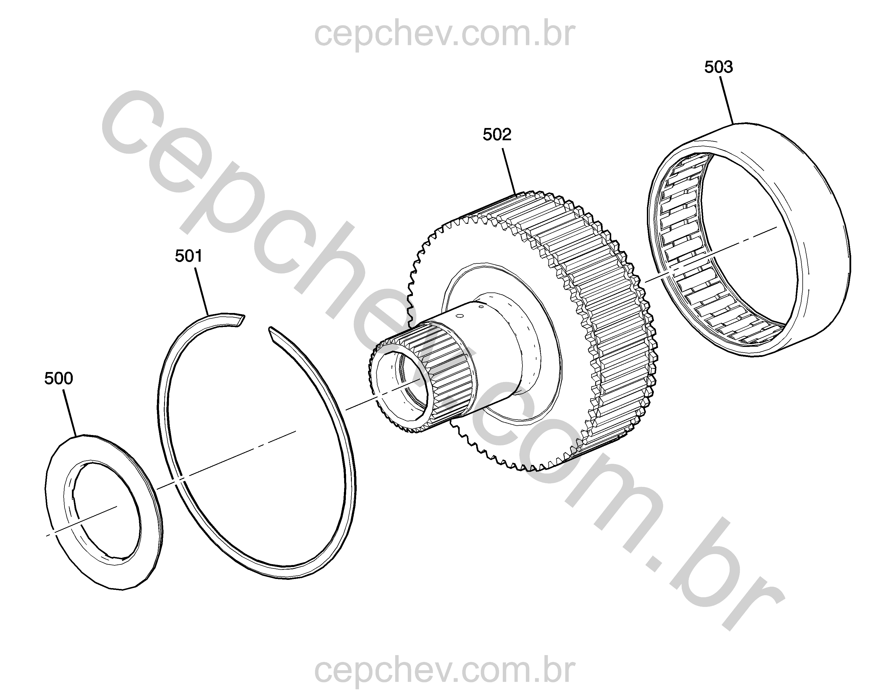 Transmissão automática conjunto cubo e engrenagem motora (2020–2021)