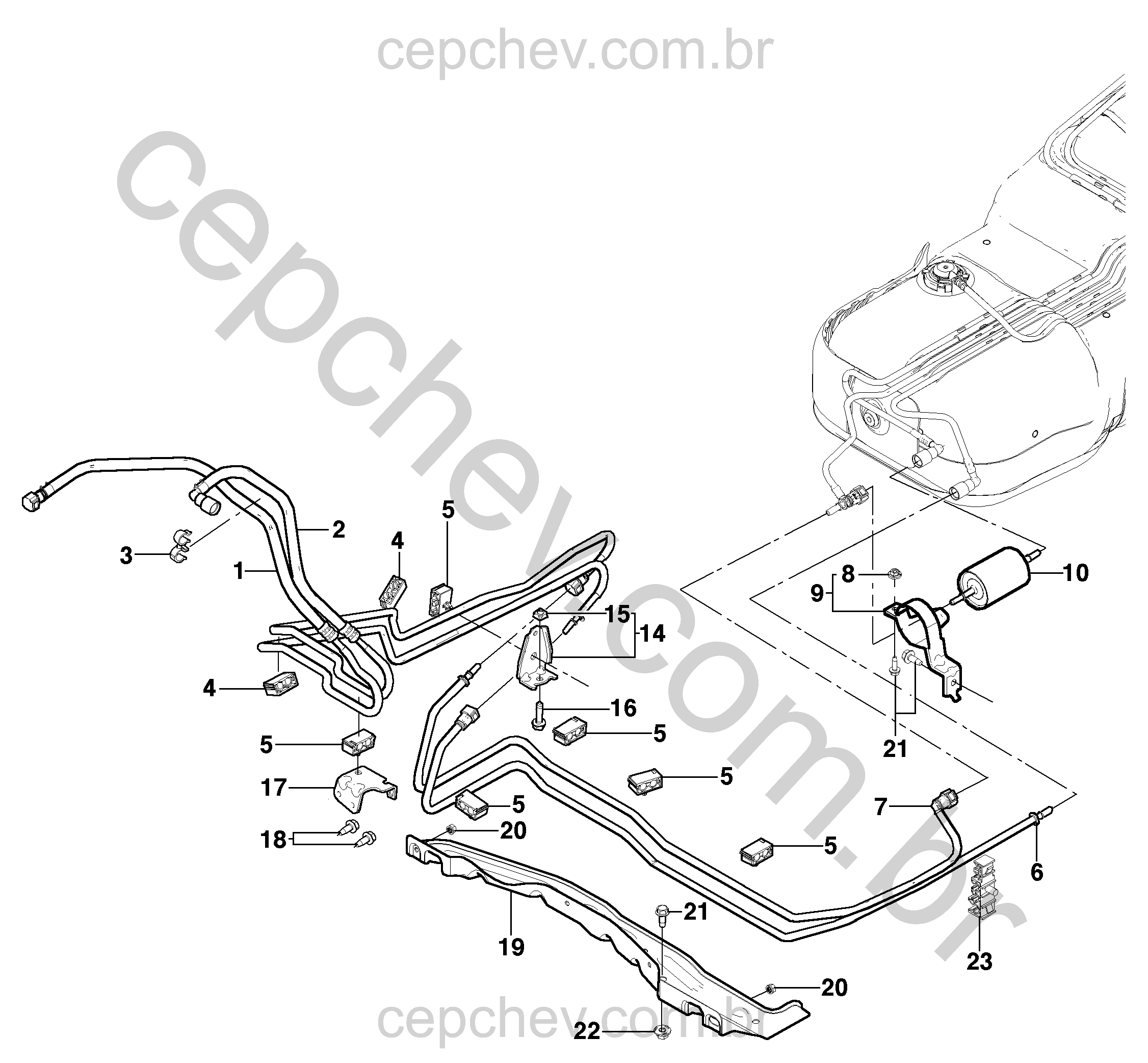 Sistema de fornecimento de combustível 3.6L gasolina (LY7, LFX)