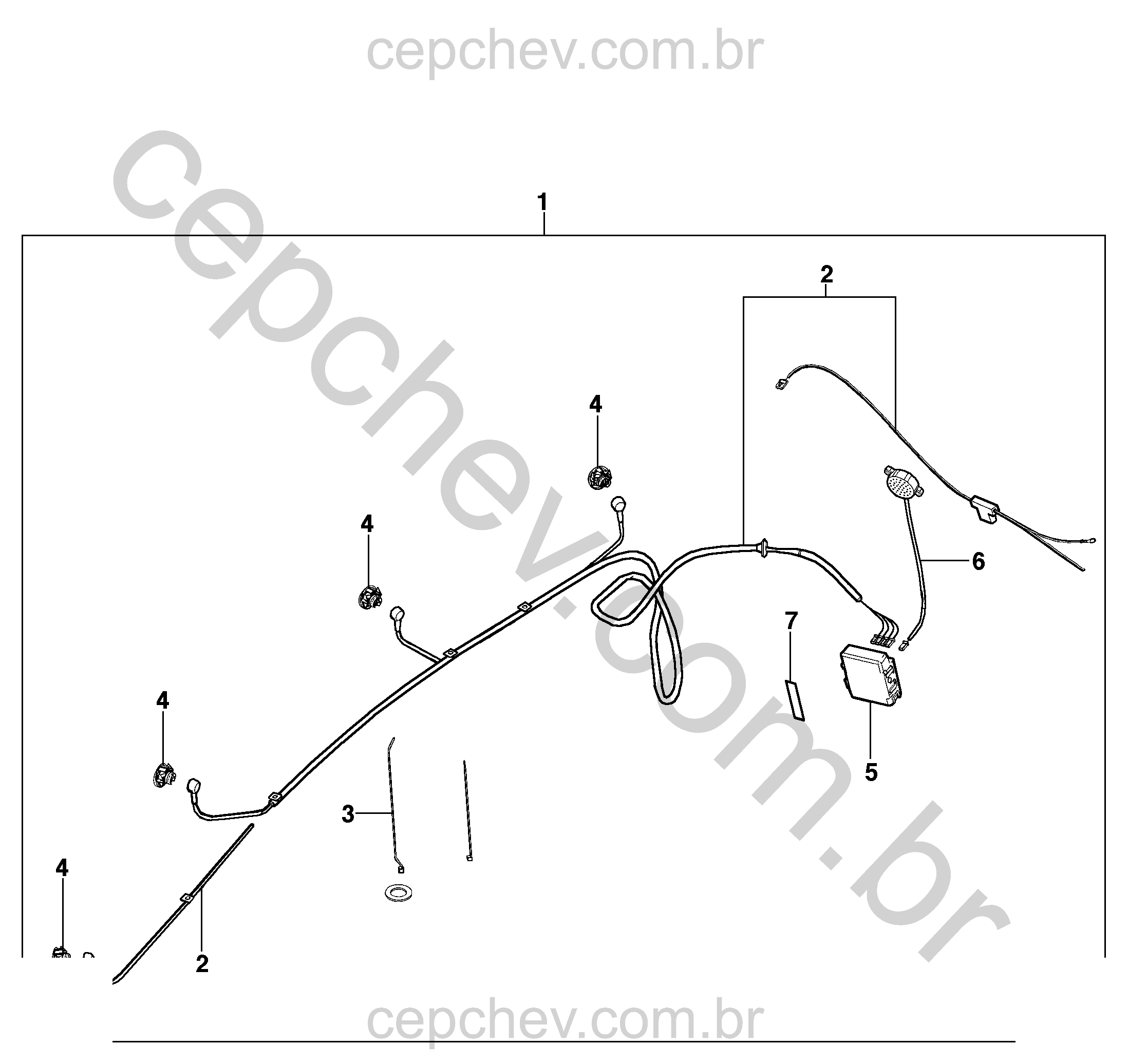 Kit sensor de objeto traseiro (2011–2014) com fiação e módulo de alarme