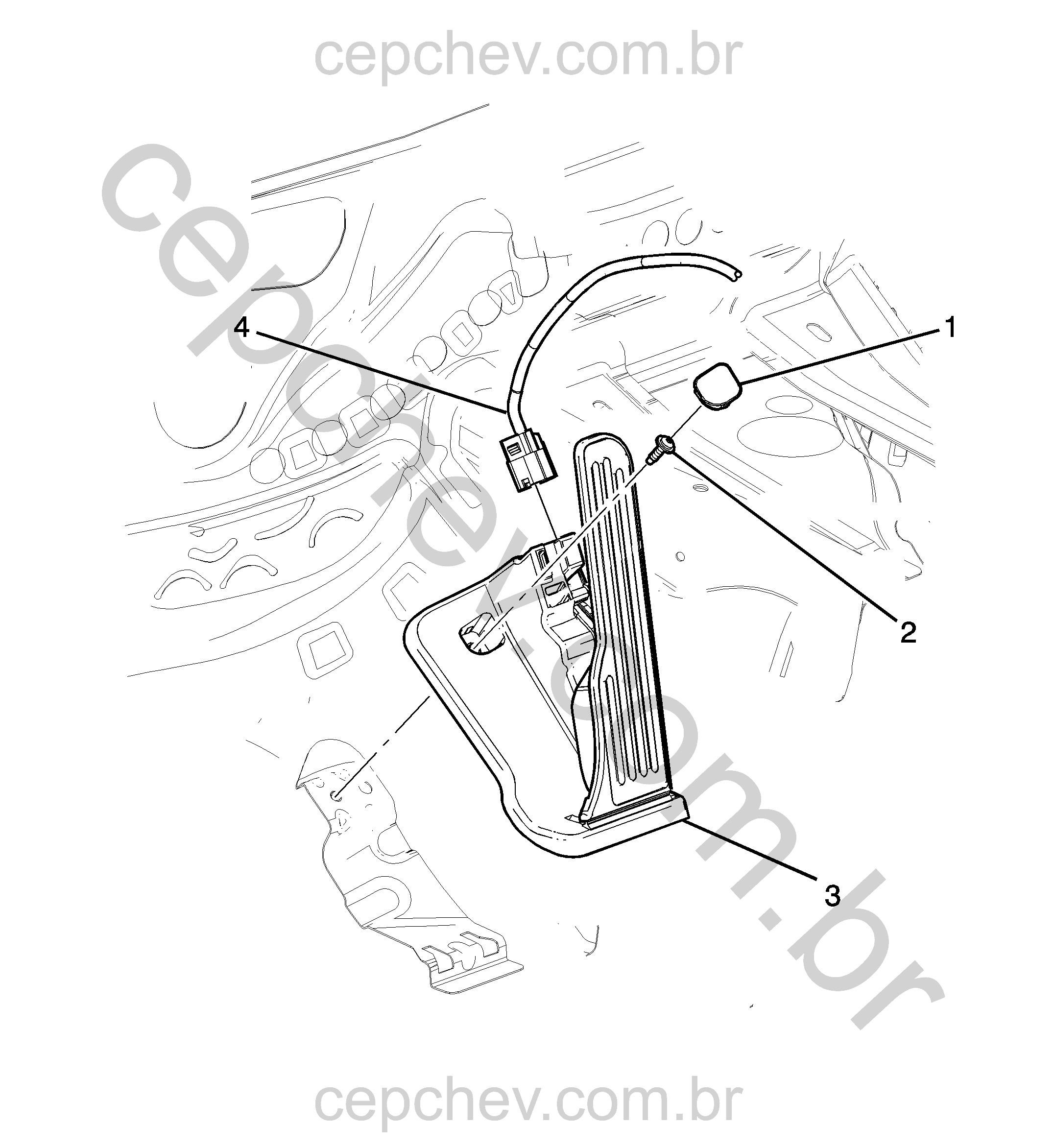 Controle do acelerador (2016–2018) AG, AH, AJ, AK