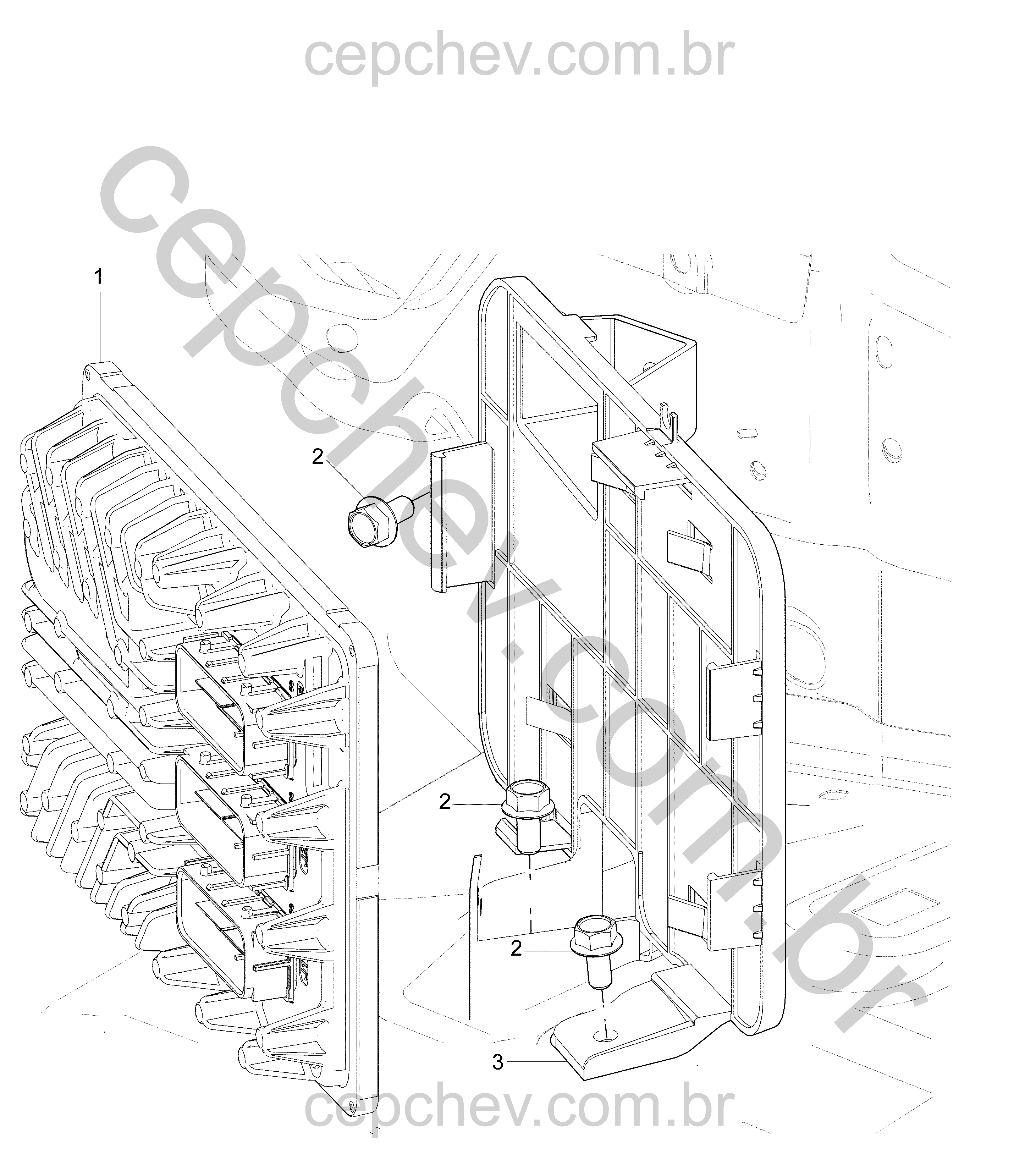 Módulo ECM e suporte para motor 3.6L V6 (LFX)