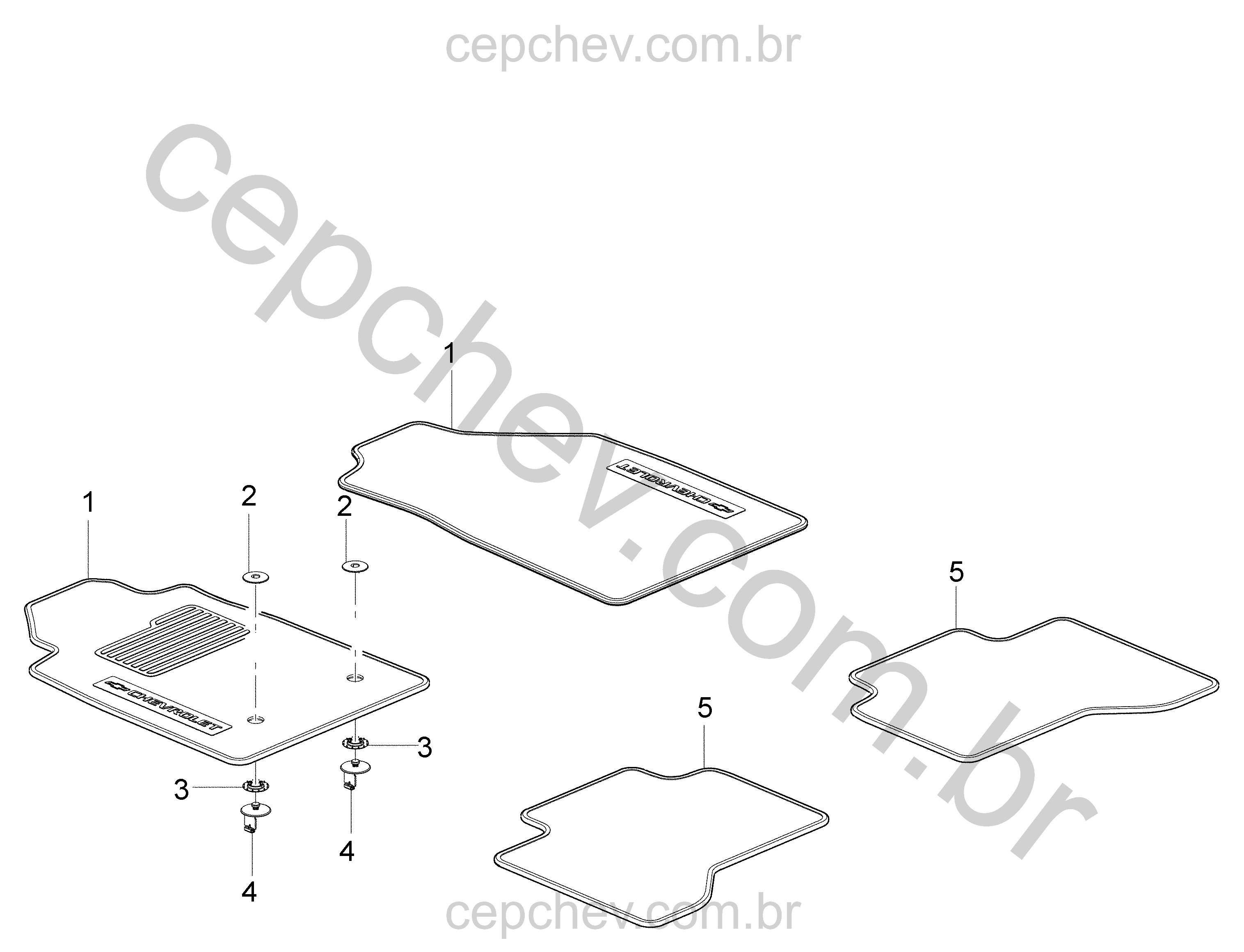 Carpete e assoalho (LHD, X88) (2012–2024)