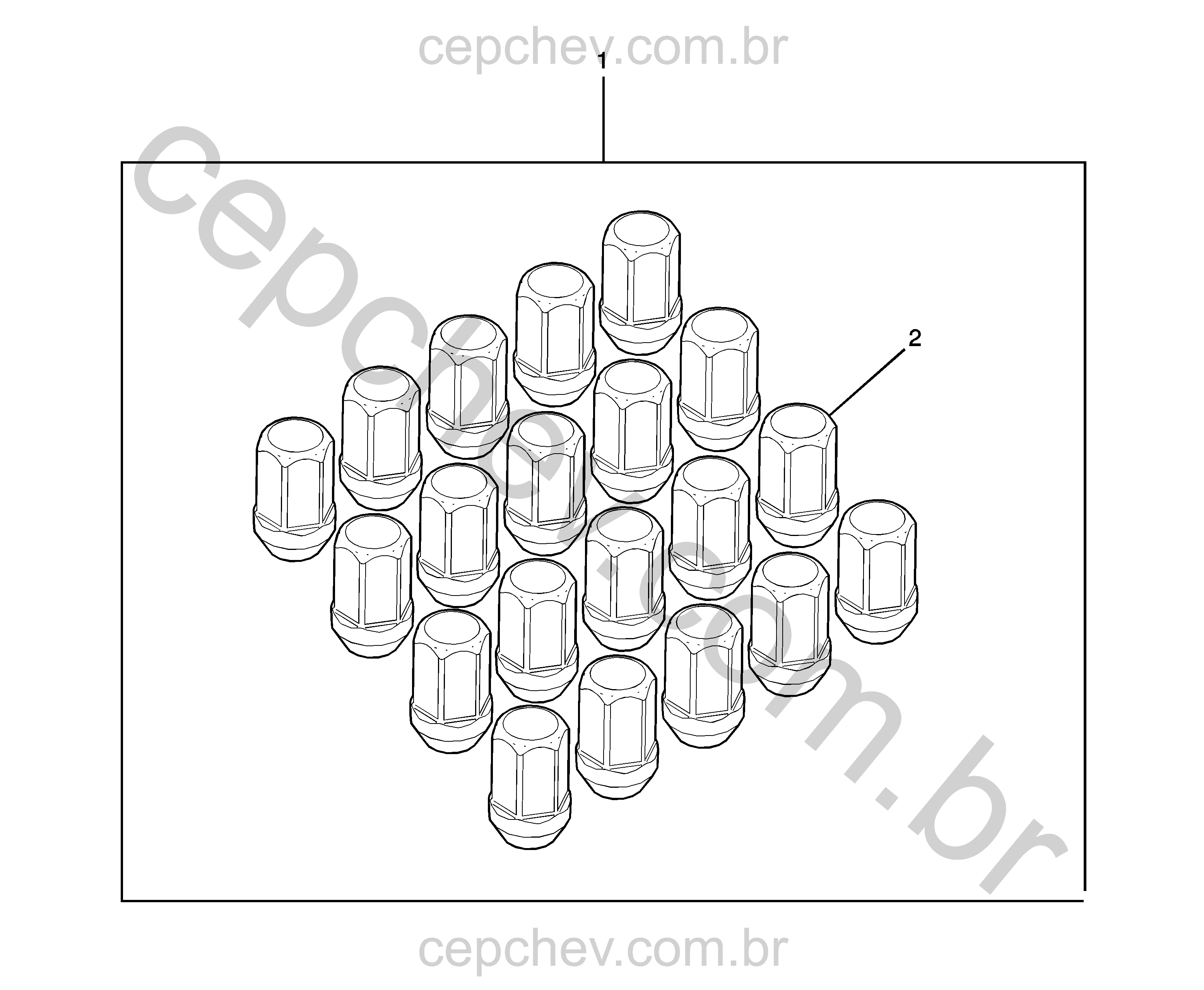 Porca roda e rodas acabamento alternativo (2019–2024) AG, AH, AJ, AK