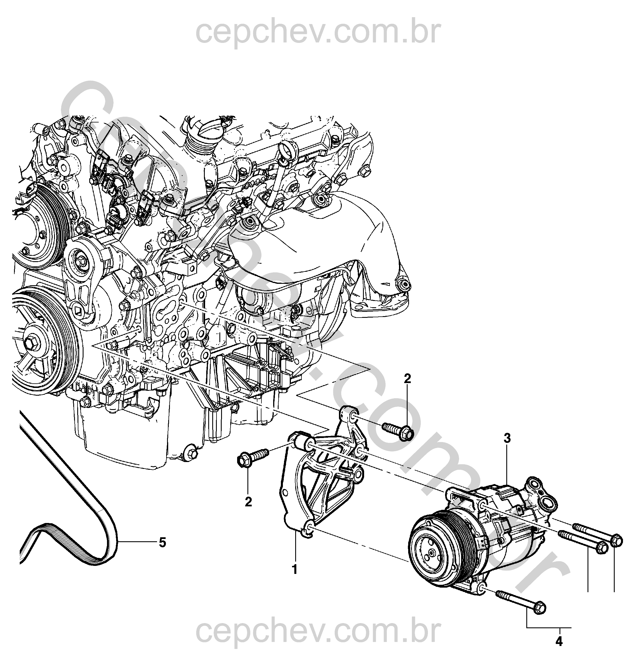 Compressor e componentes do ar-condicionado (LY7, LFX)