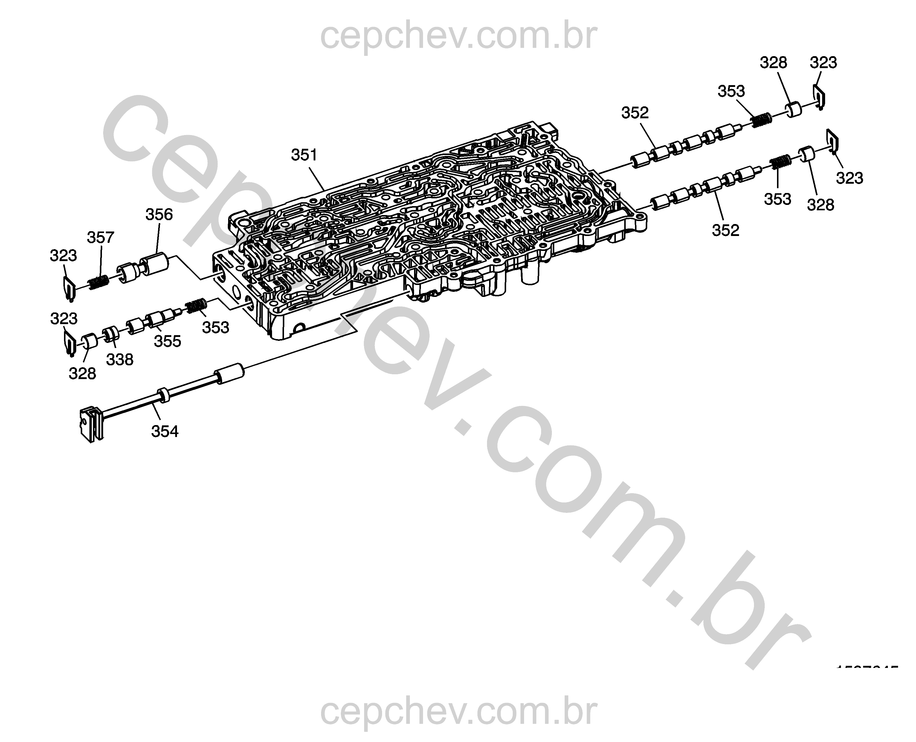 Transmissão automática 6L80 conjunto do cubo da válvula de controle inferior