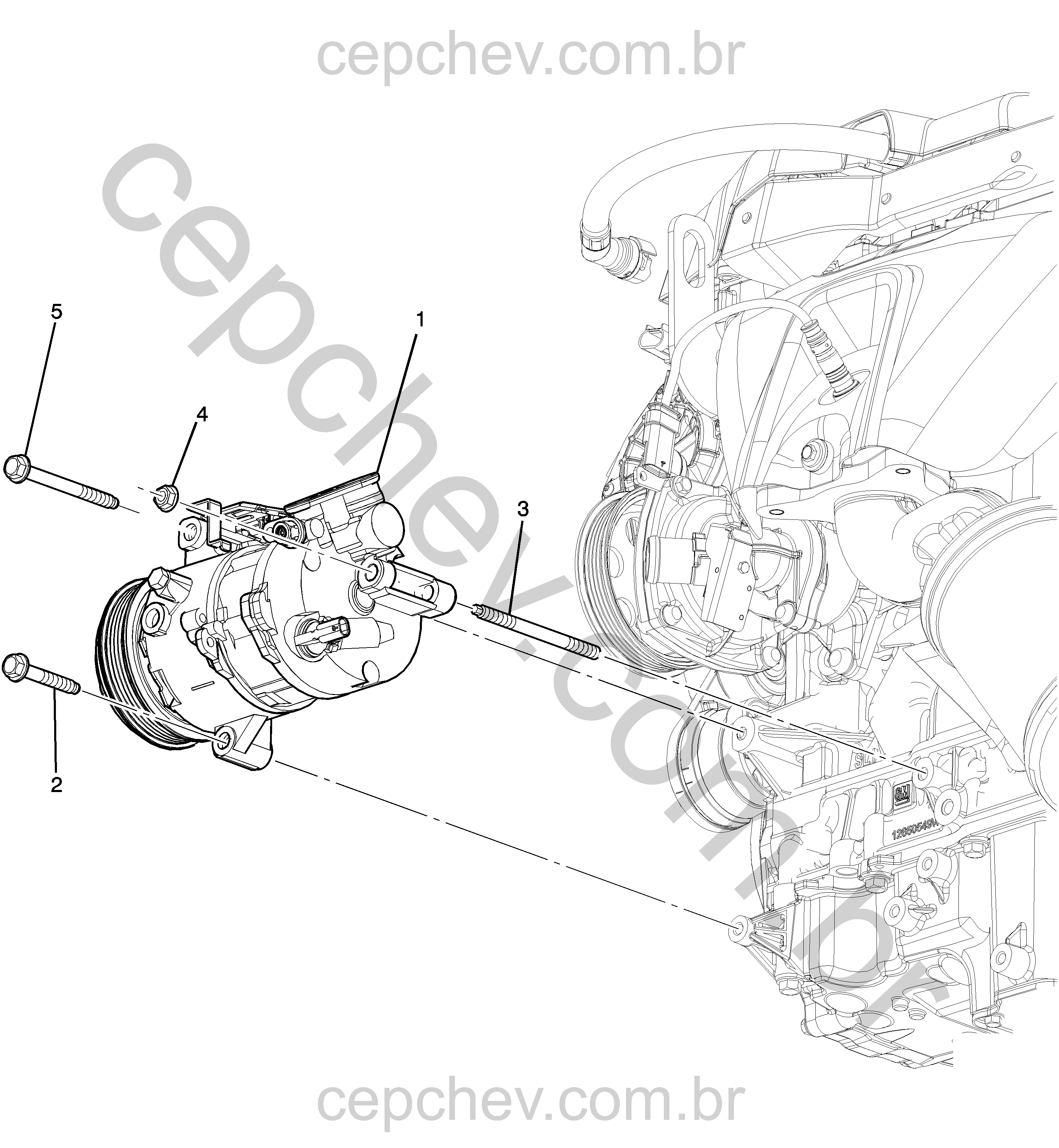 Ar-condicionado montagem e peças do compressor (LTG/2.0X)