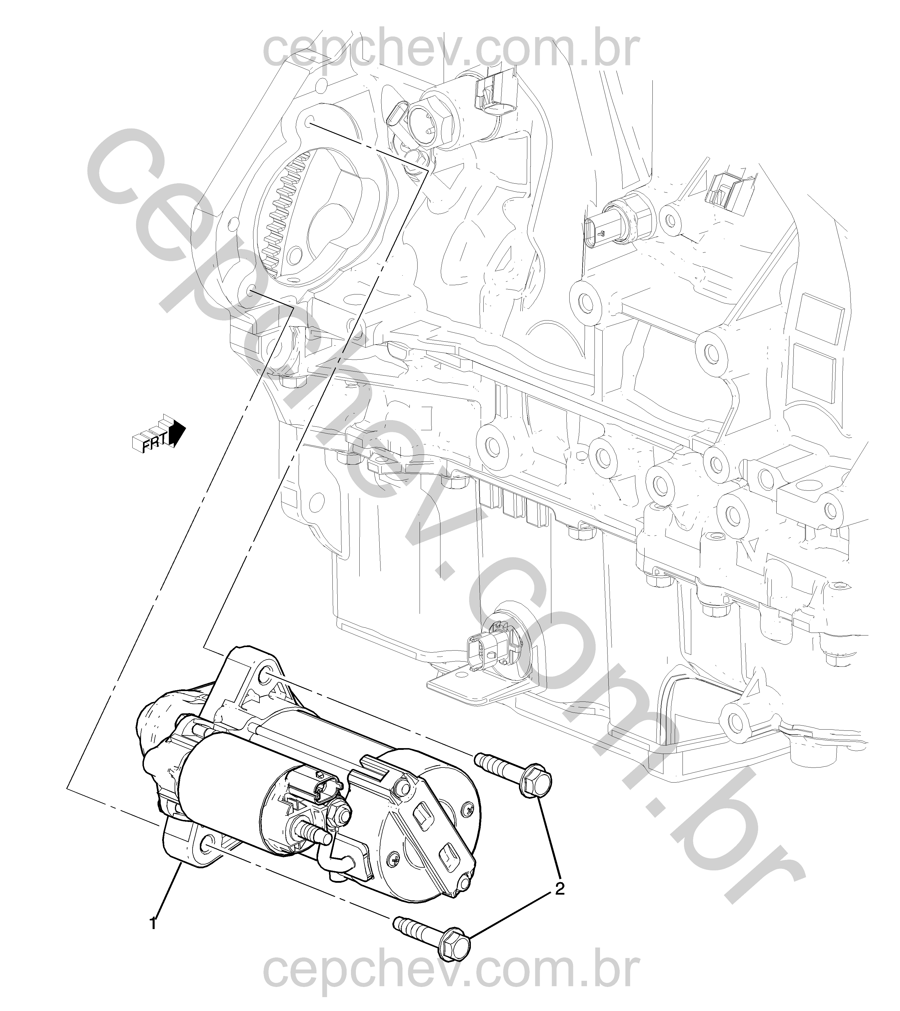 Suporte motor arranque (LTG/2.0X) (2018–2019)