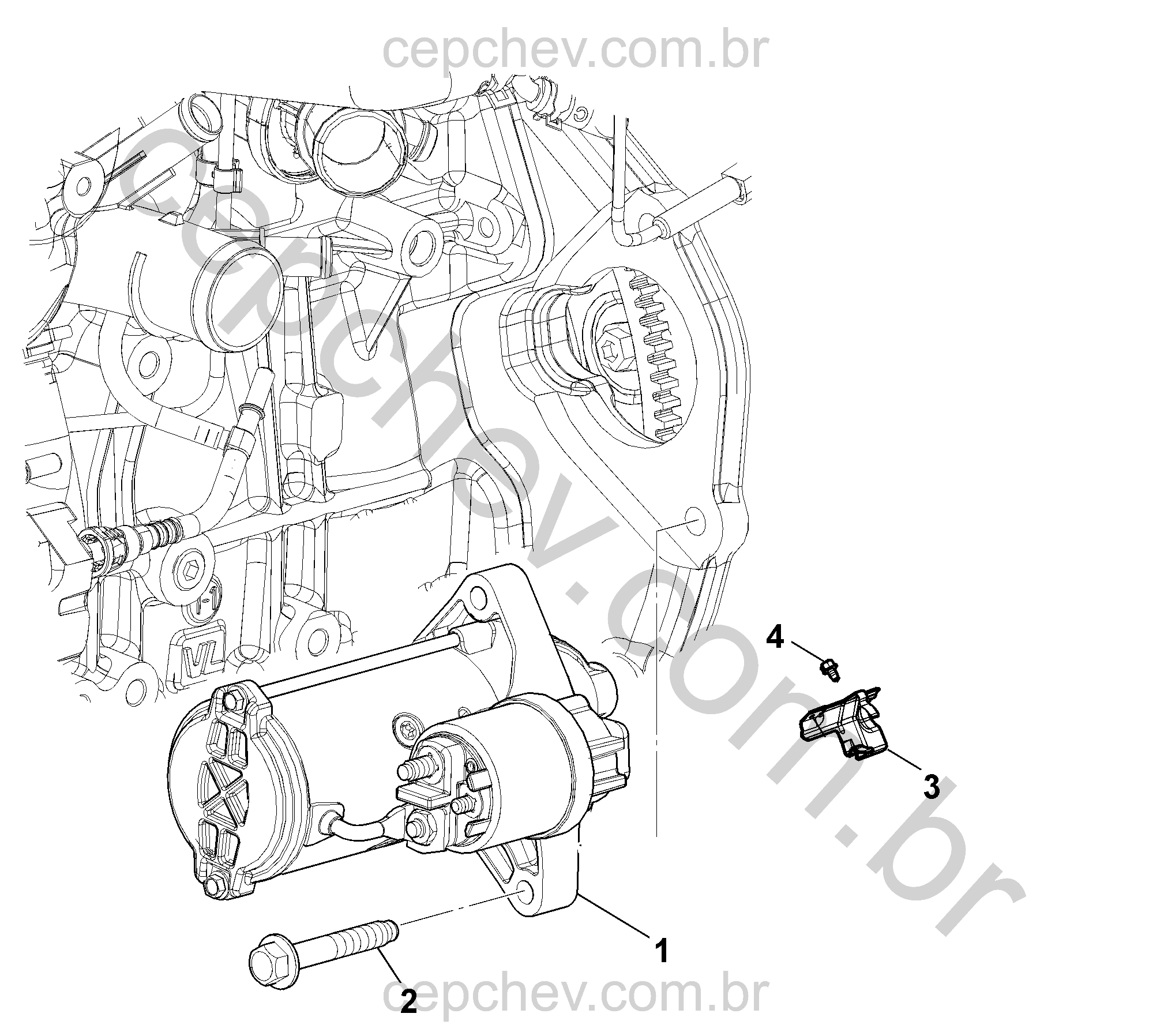 Motor partida (LFX, LY7) e componentes relacionados