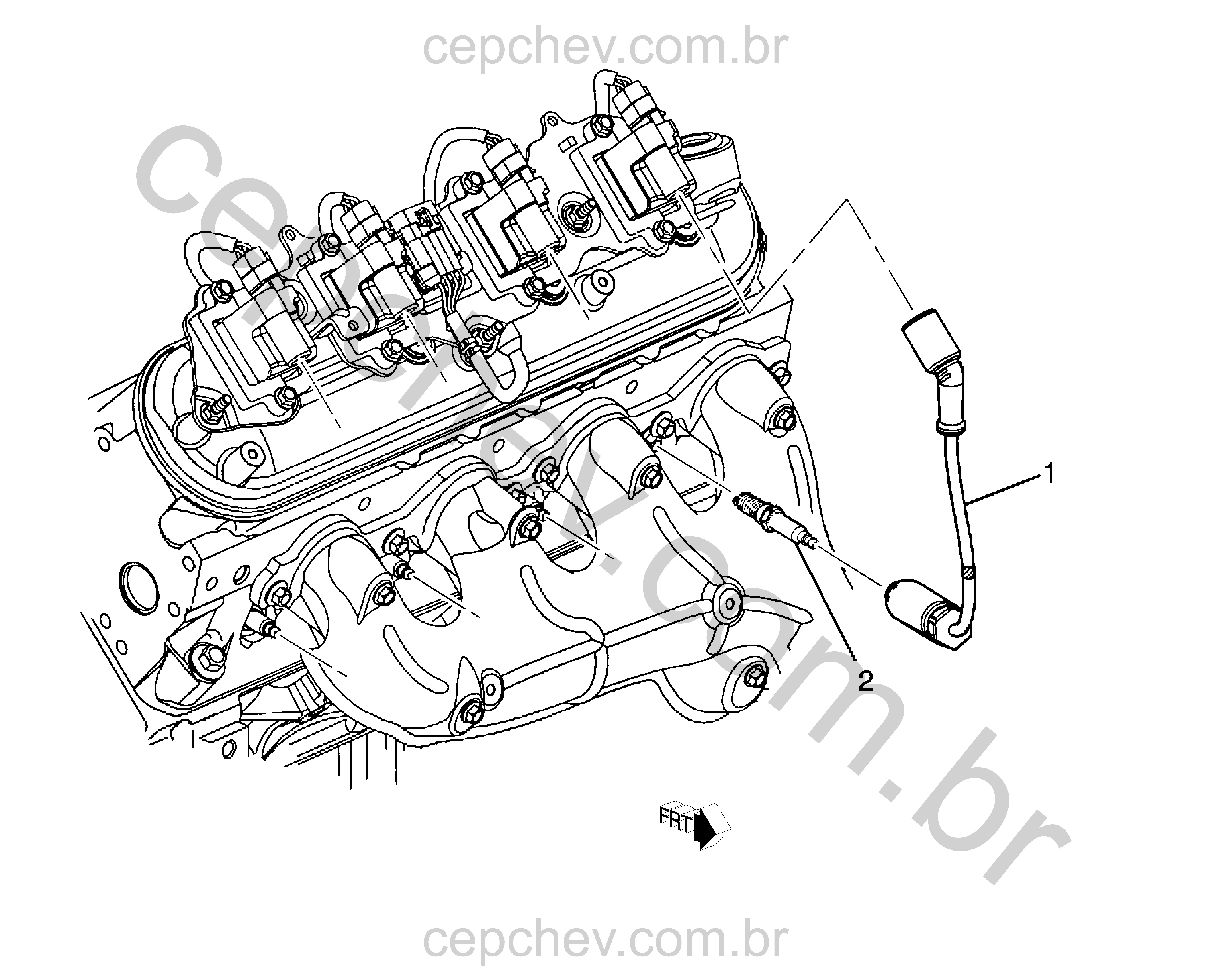 Fiação da vela de ignição para motor gasolina (L99/6.2J)