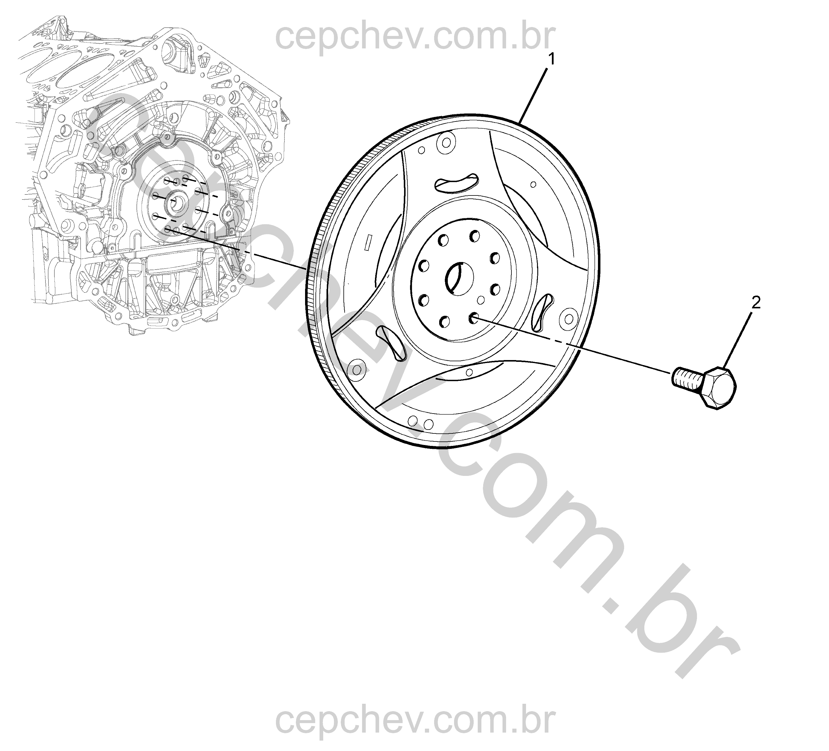 Motor V6 prato flexível da transmissão automática (1)