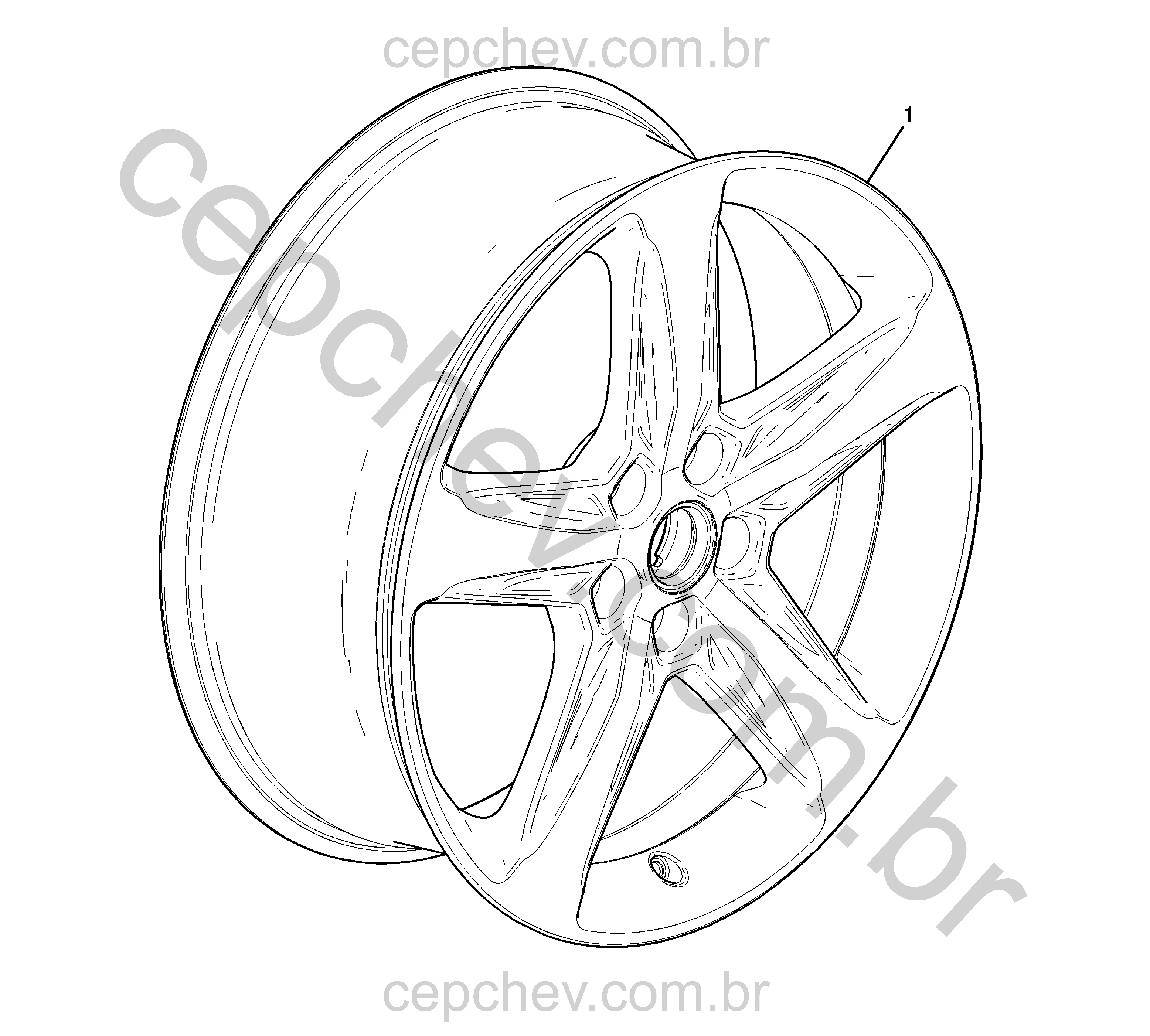 Pacote de roda 19 x 7,5