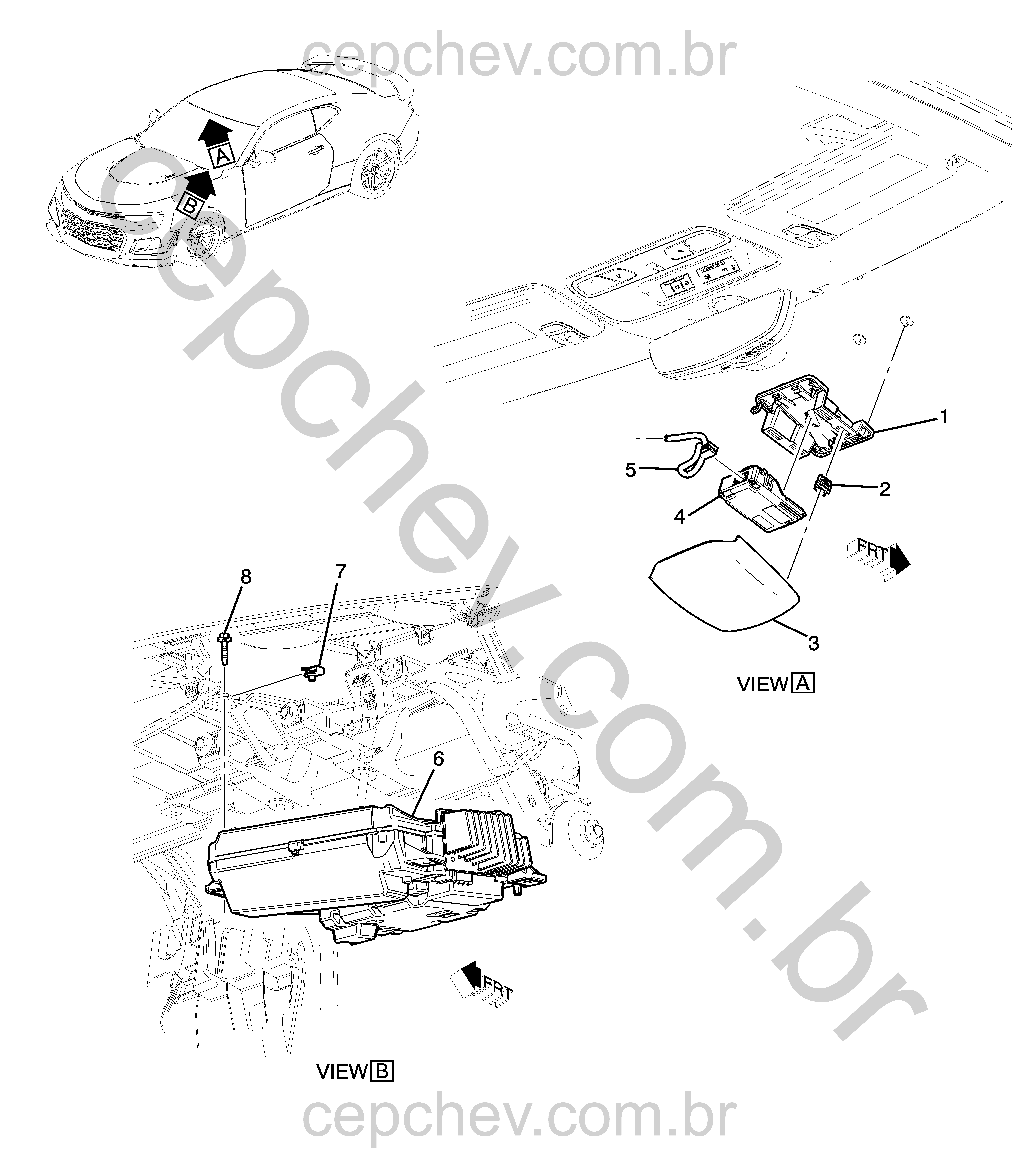 Sistema sensor de colisão e câmera frontal (2019–2024) (1)