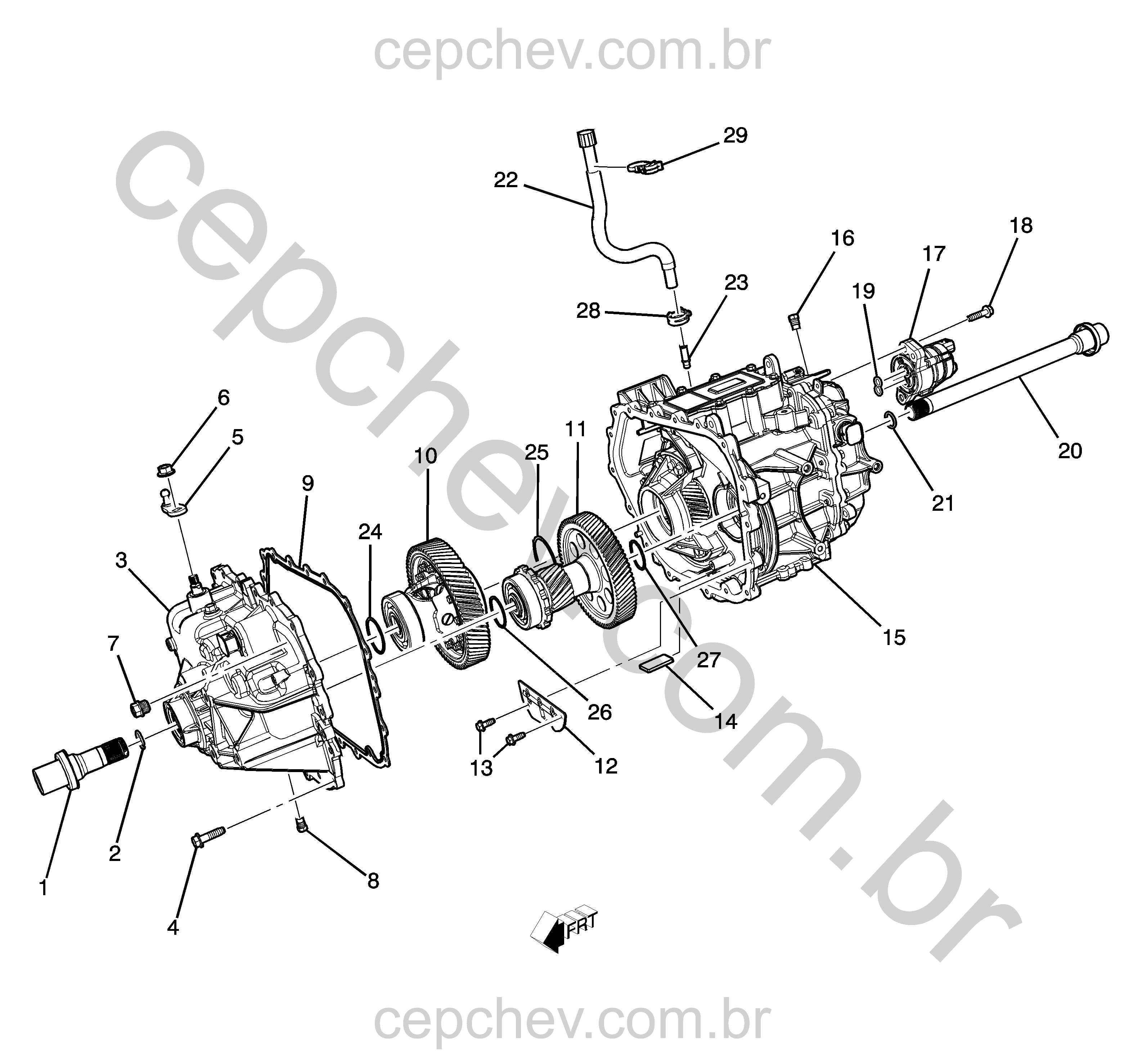 Transmissão automática caixa e peças relacionadas (2022–2023)