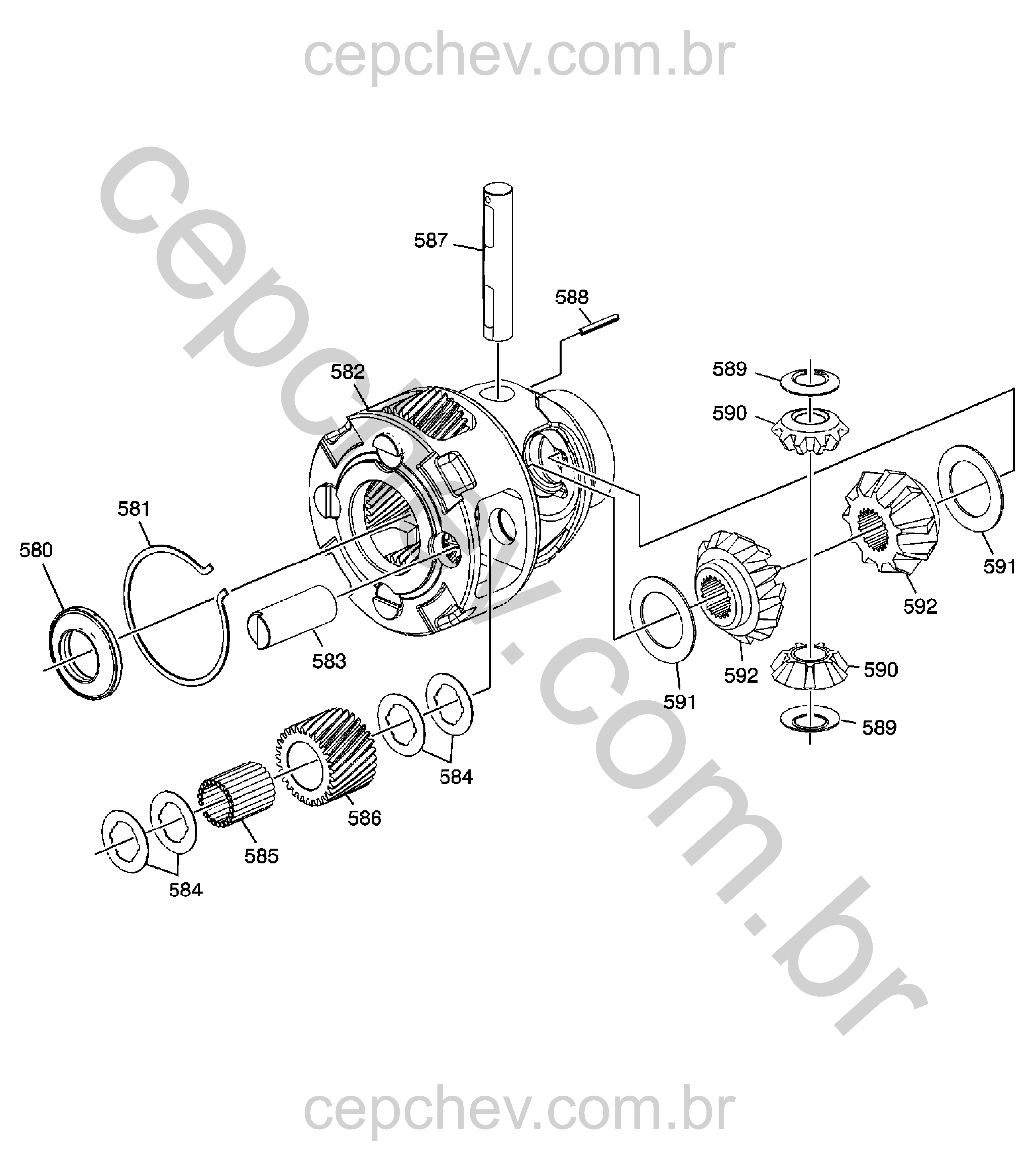 Transmissão automática 6T45 suporte e componentes do diferencial dianteiro