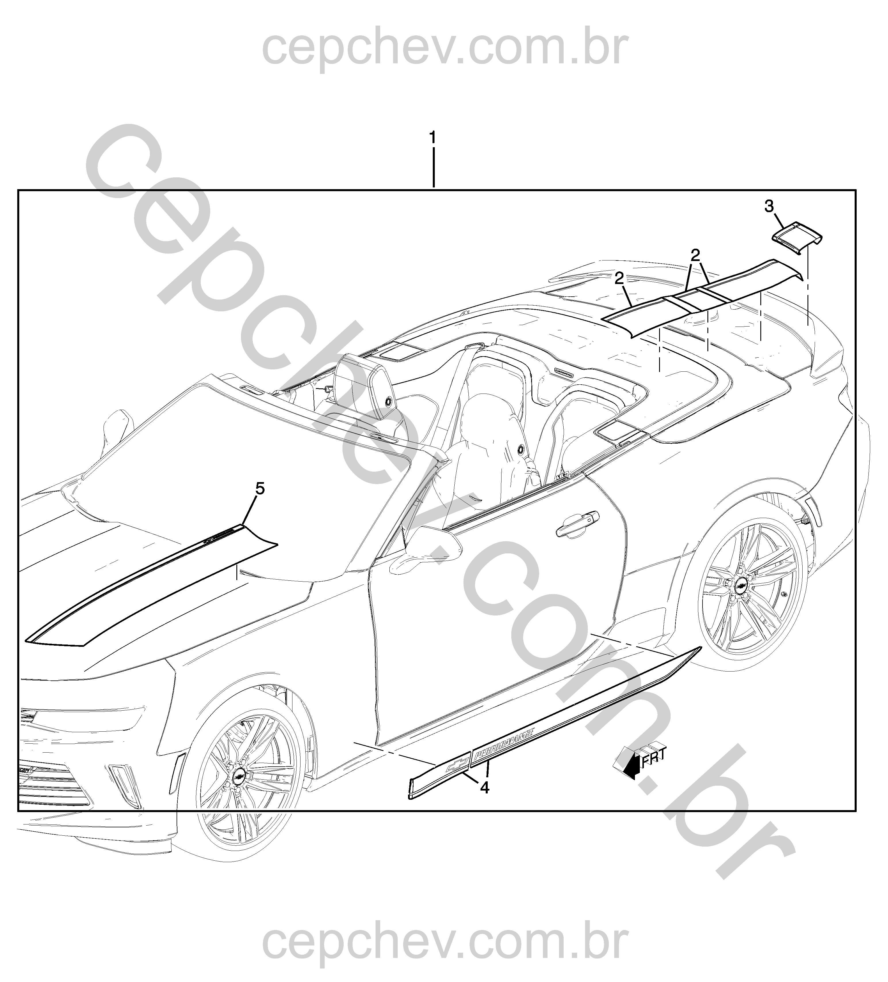 Faixas e decalques para carroceria (2016–2018)
