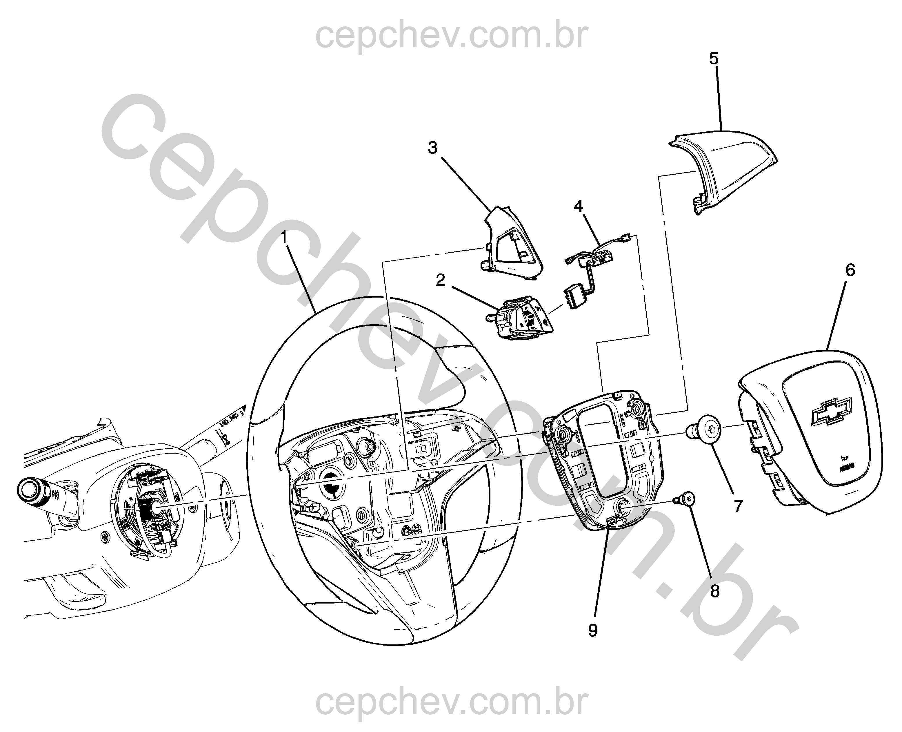 Volante de direção e controle de velocidade de cruzeiro (K34)
