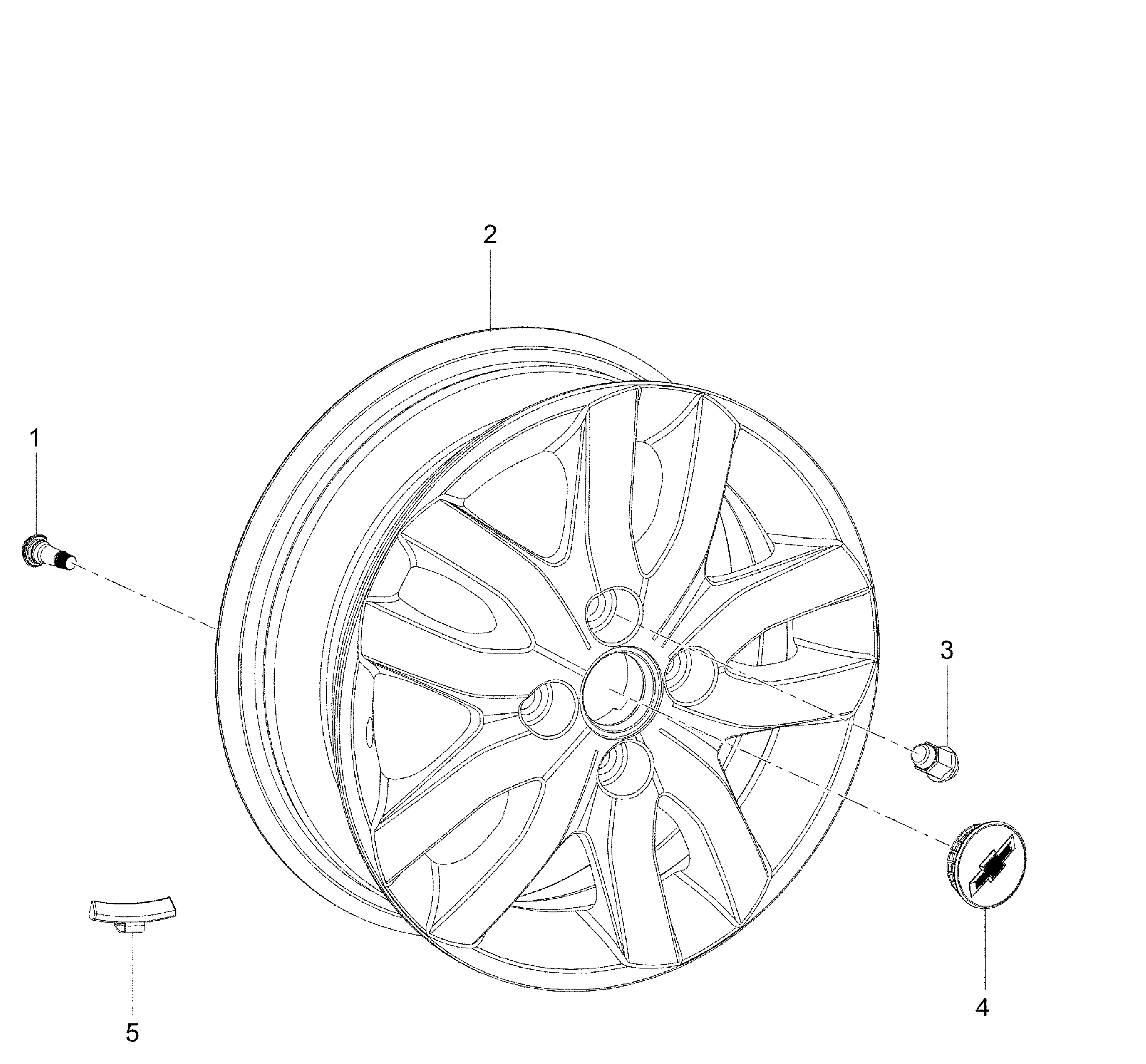 Rodas e tampas rodas (SG6) com acessórios e válvula de pneu reserva (42 mm)