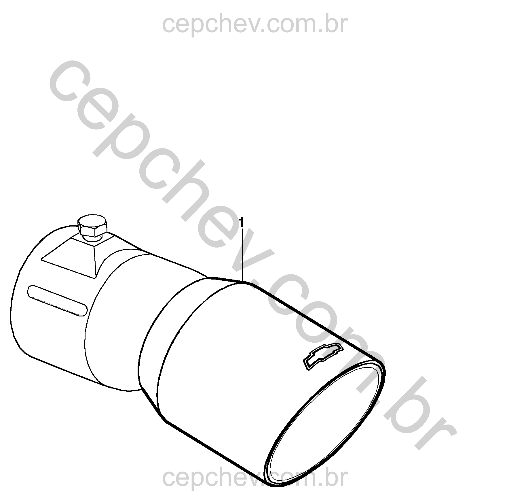 Extensão e tubo traseiro do escapamento