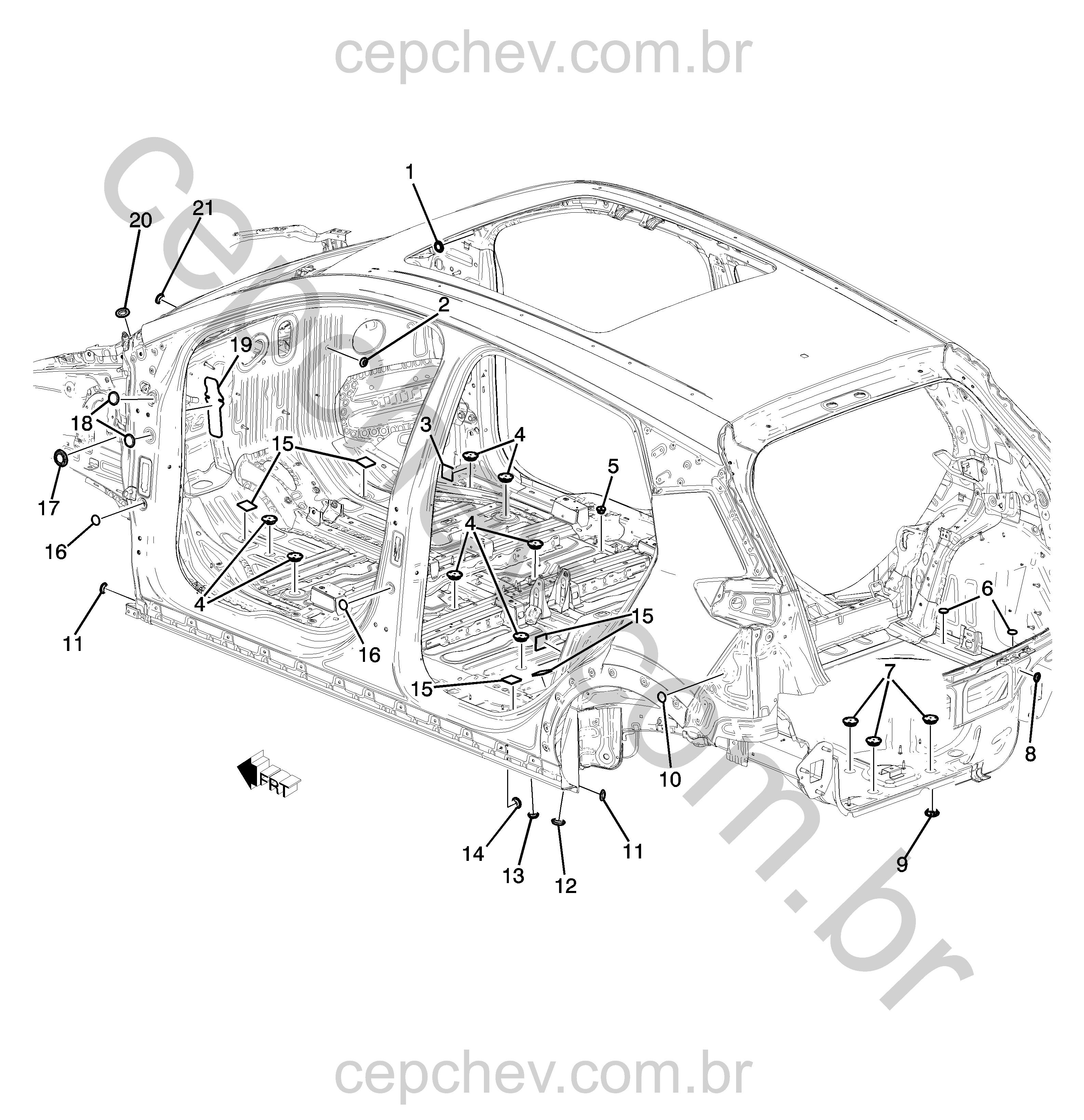 Bujões e tiras seladoras para carroceria e painéis com orifícios (Ø23–34 mm)