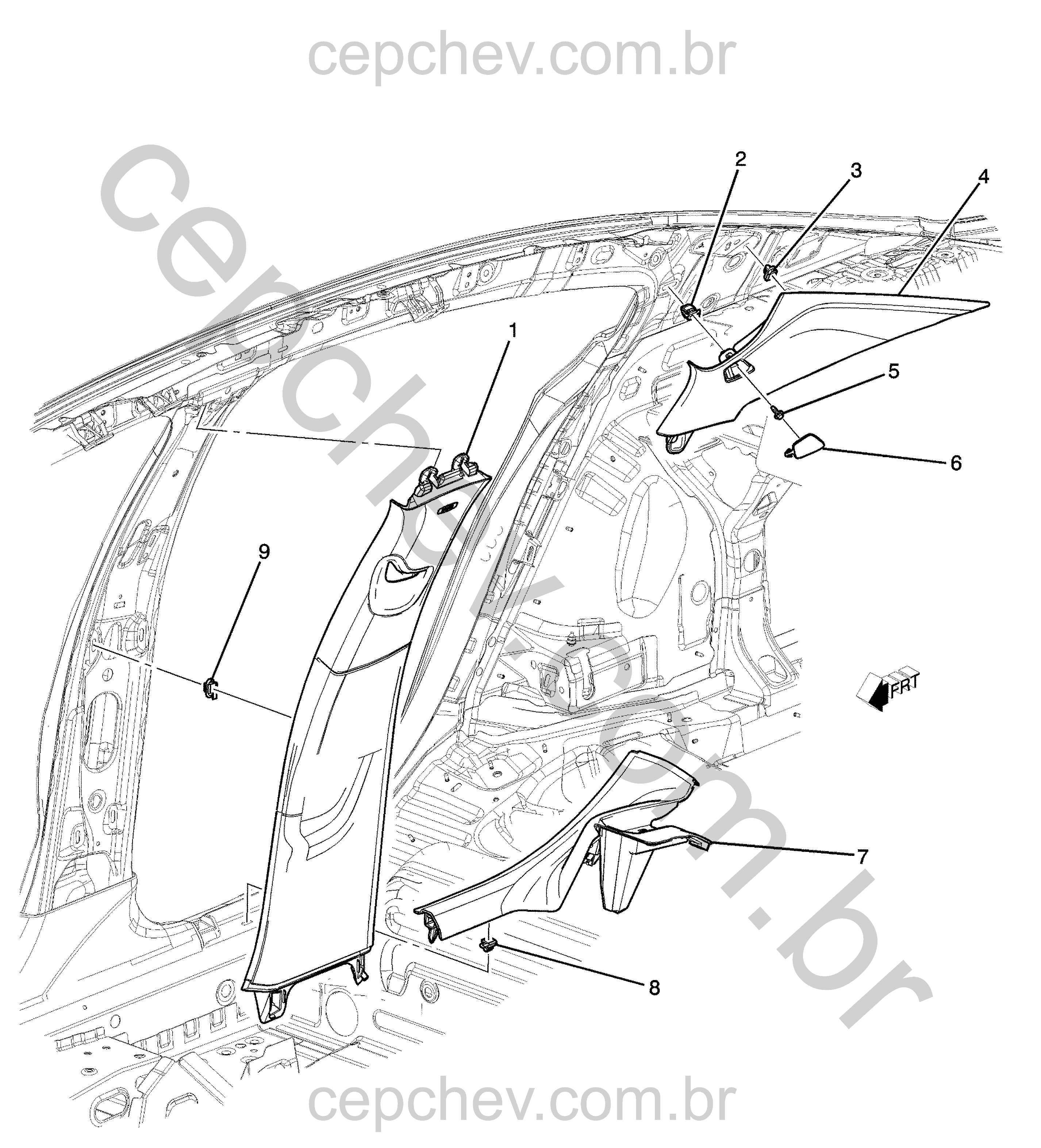 Acabamento da coluna central e painel (2016–2023)