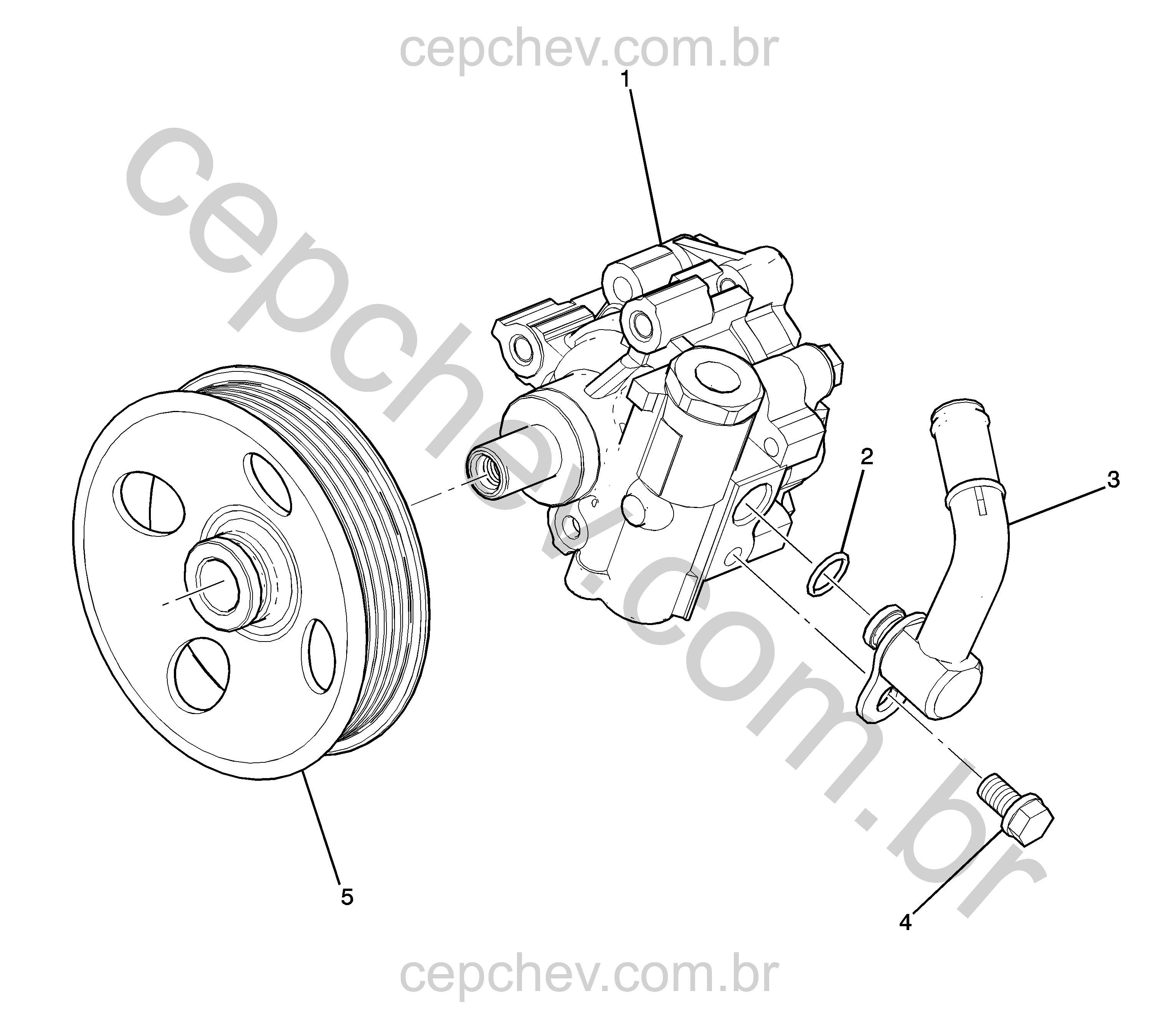 Conjunto bomba e componentes da direção hidráulica (LFJ/1.6-0)