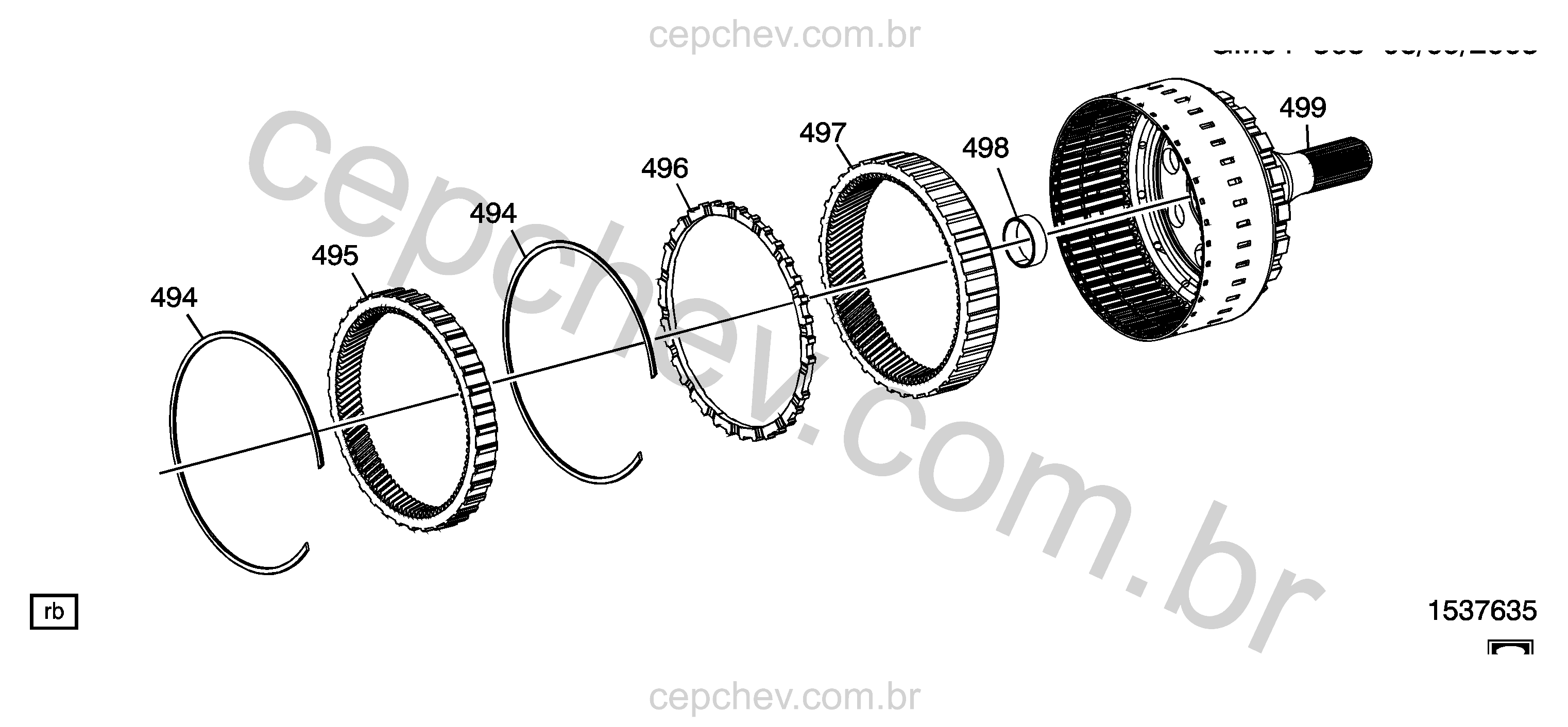Transmissão automática 6L80 conjunto da barra da saída
