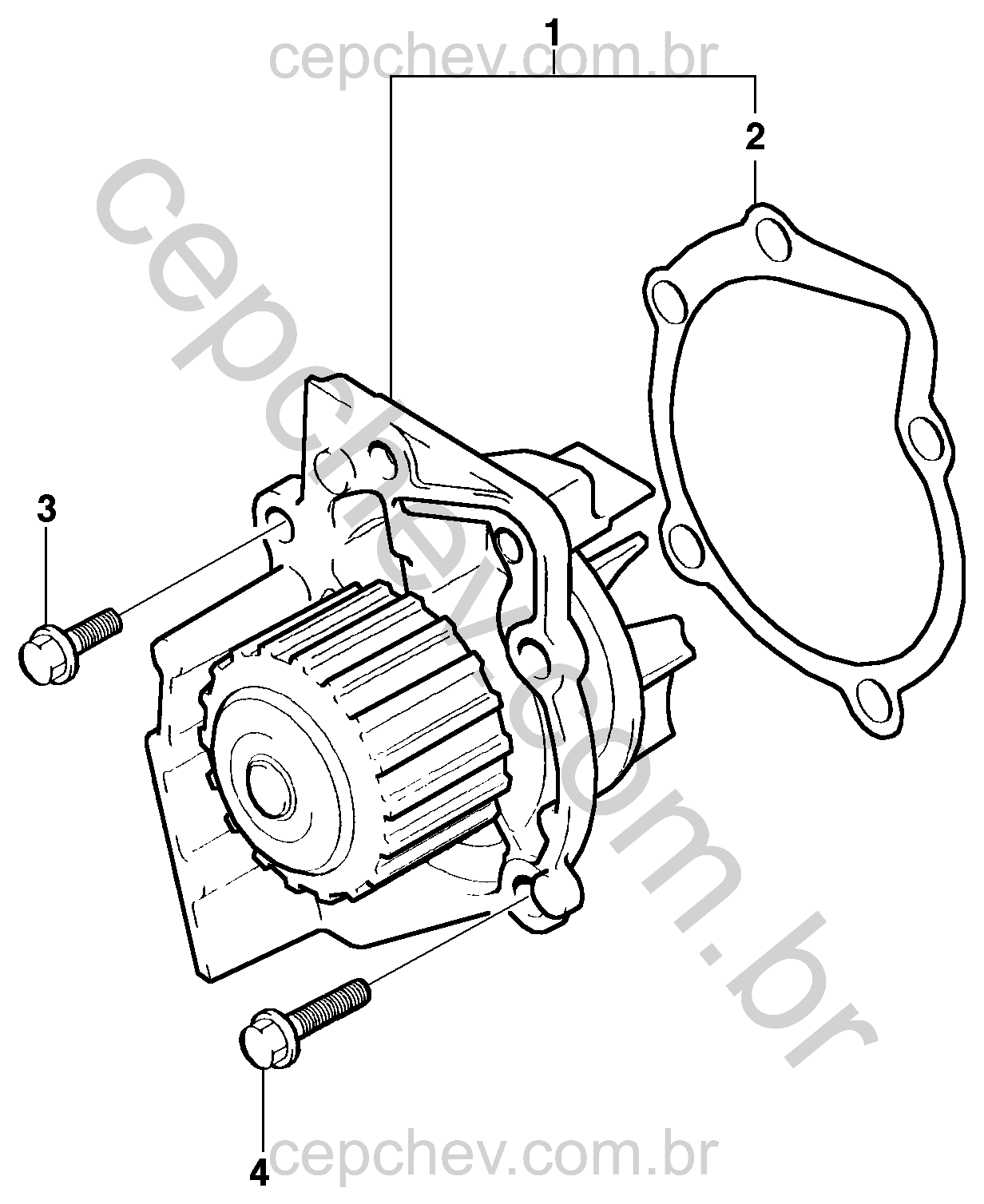 Bomba de água para motor diesel (2002–2004)