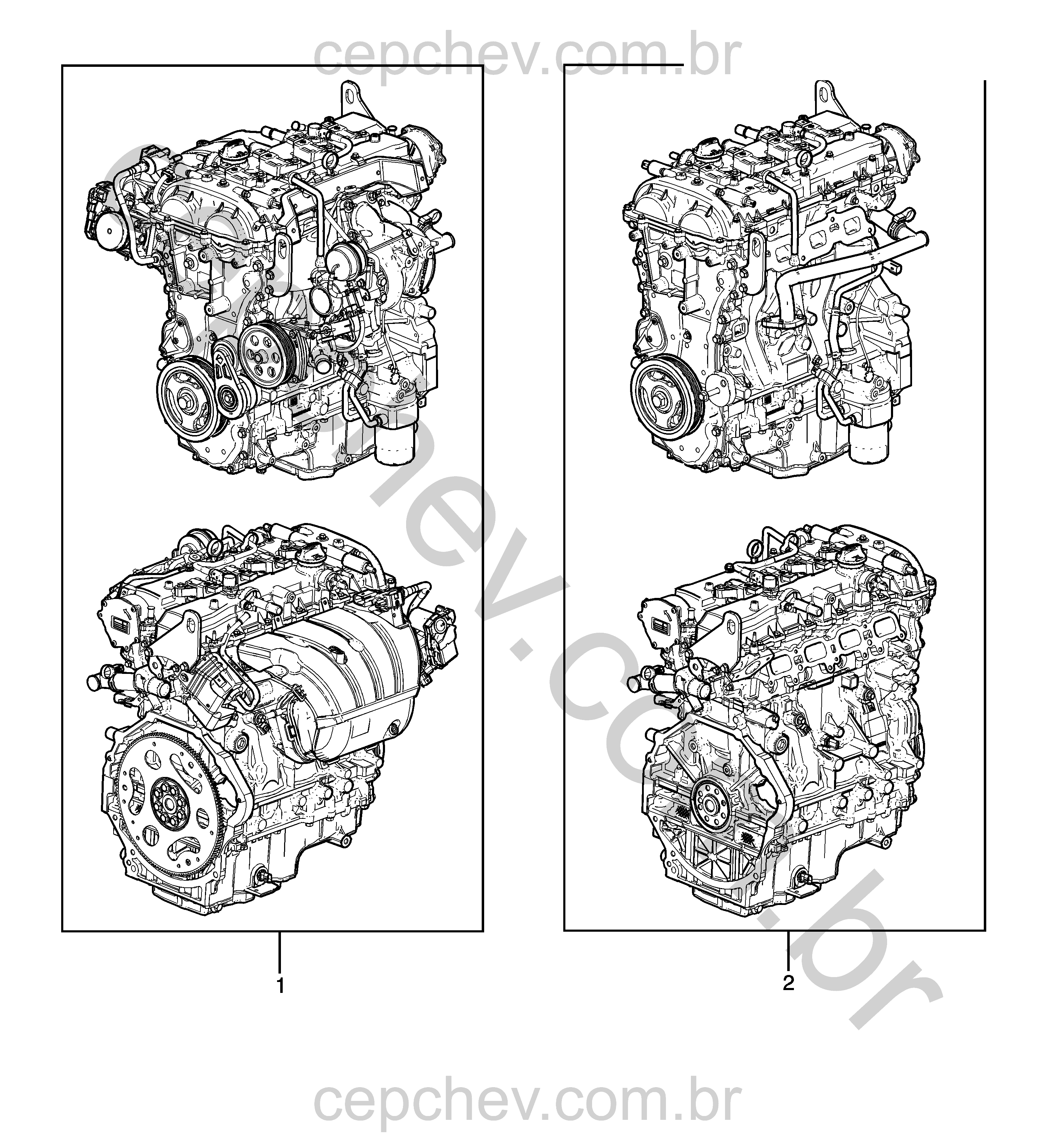 Conjunto motor 2.0 gasolina automático M5T