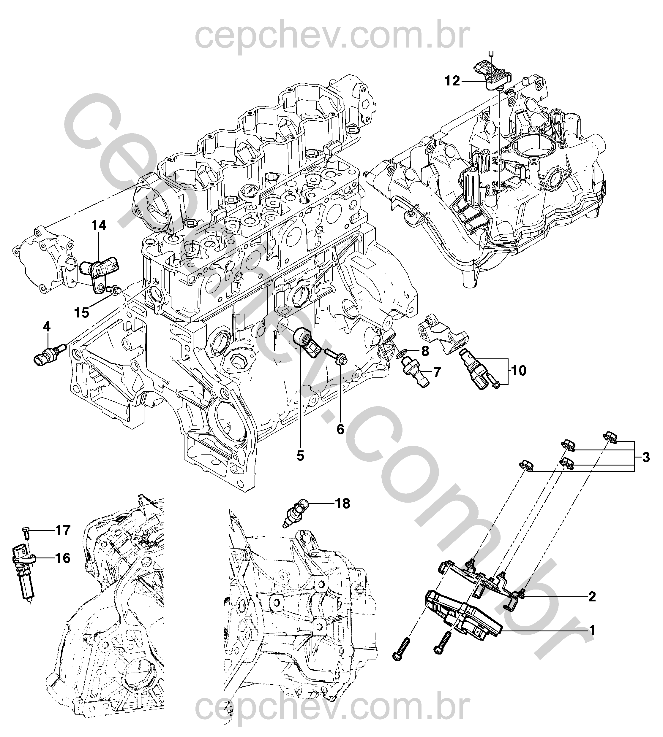 Módulo controle motor e sensores (2011–2014) CG, CH, CI48