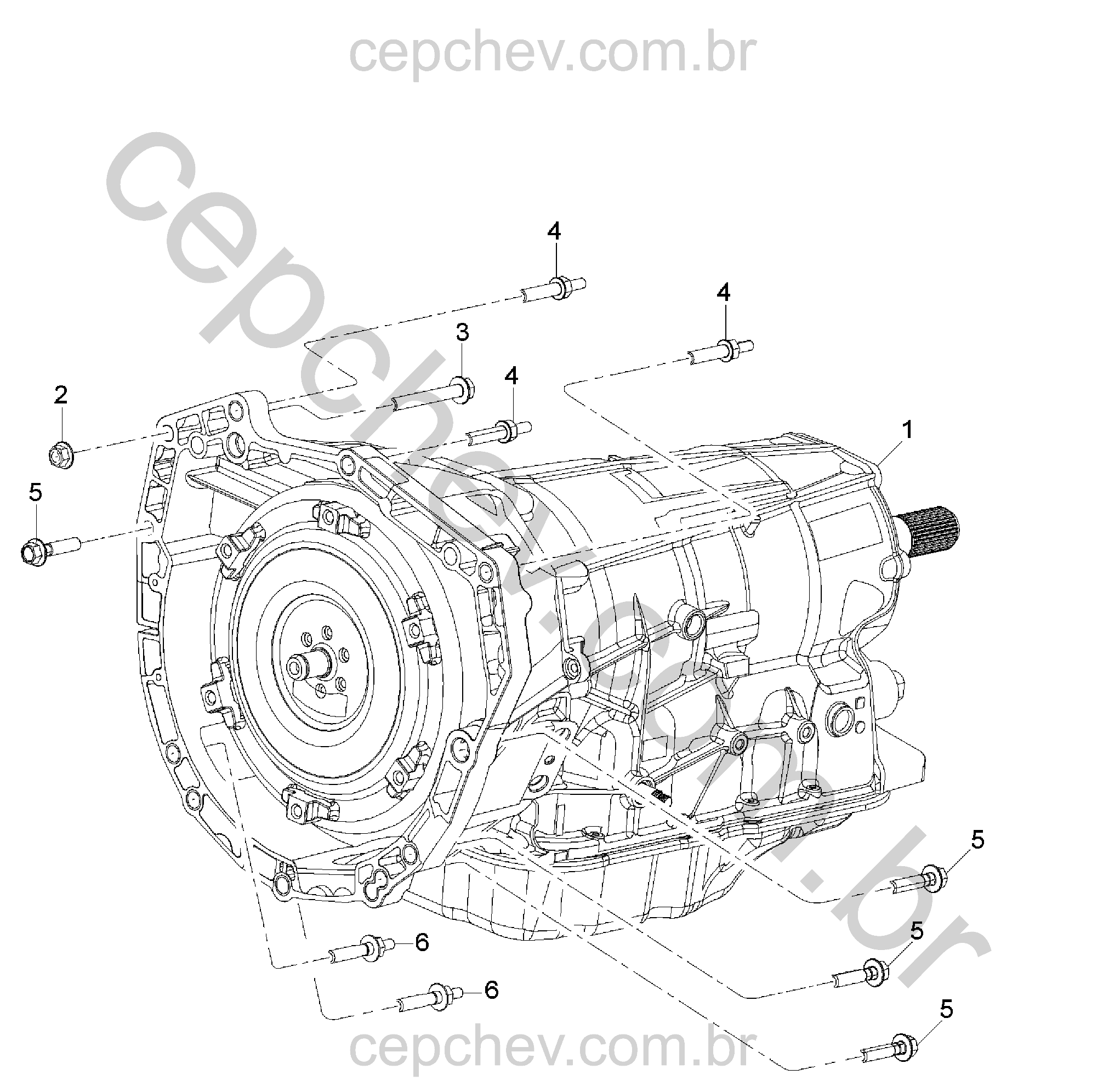 Conjunto da transmissão automática (MYB, NQV) para tração 4x4